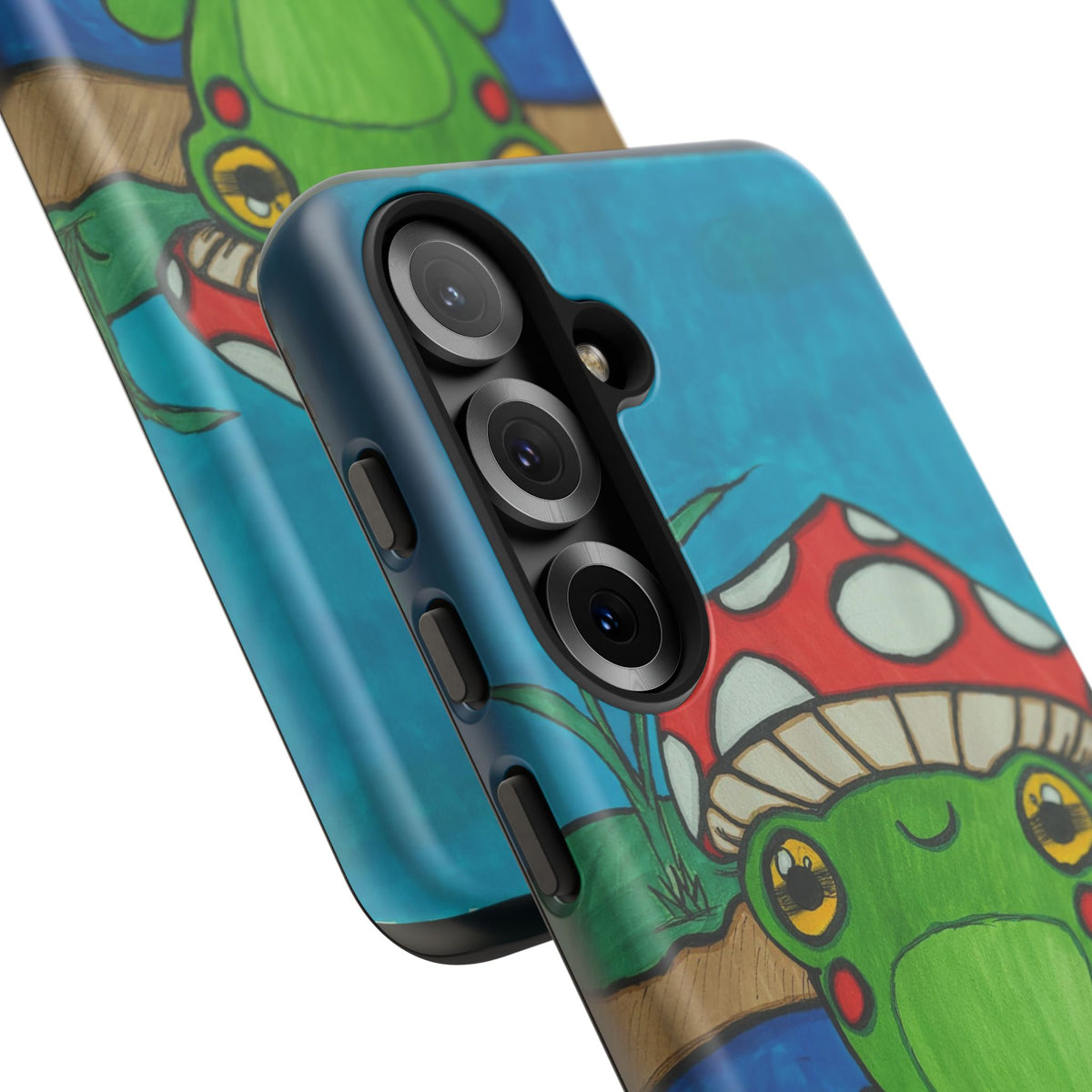 Frog Design Phone Case - Cute Nature Lover Gift, Green Frog Tough Cases for Dog Lovers, Kids, Birthday, Eco-Friendly Gift