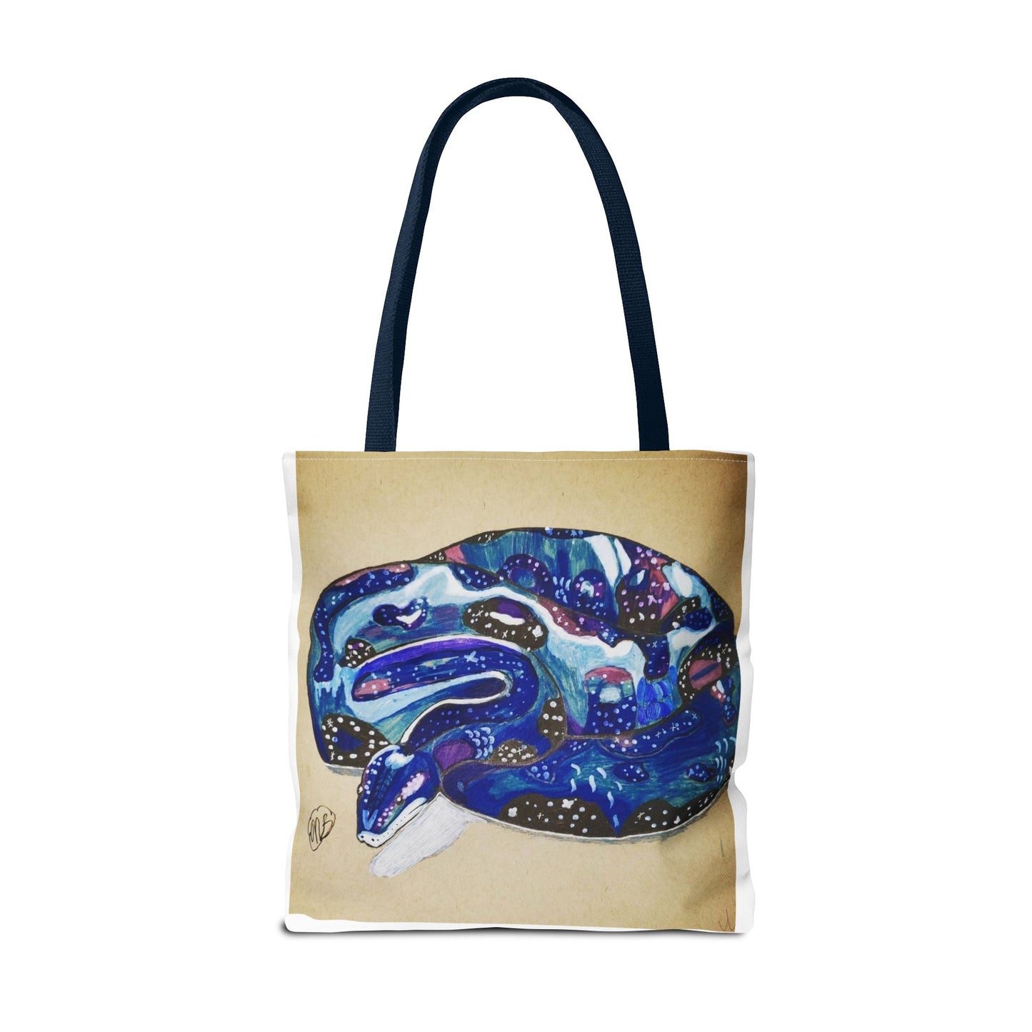 Vibrant Artistic Snake Tote Bag, Unique Eco-Friendly Bag, Perfect for Shopping, Beach, Travel, Art Lovers Gift