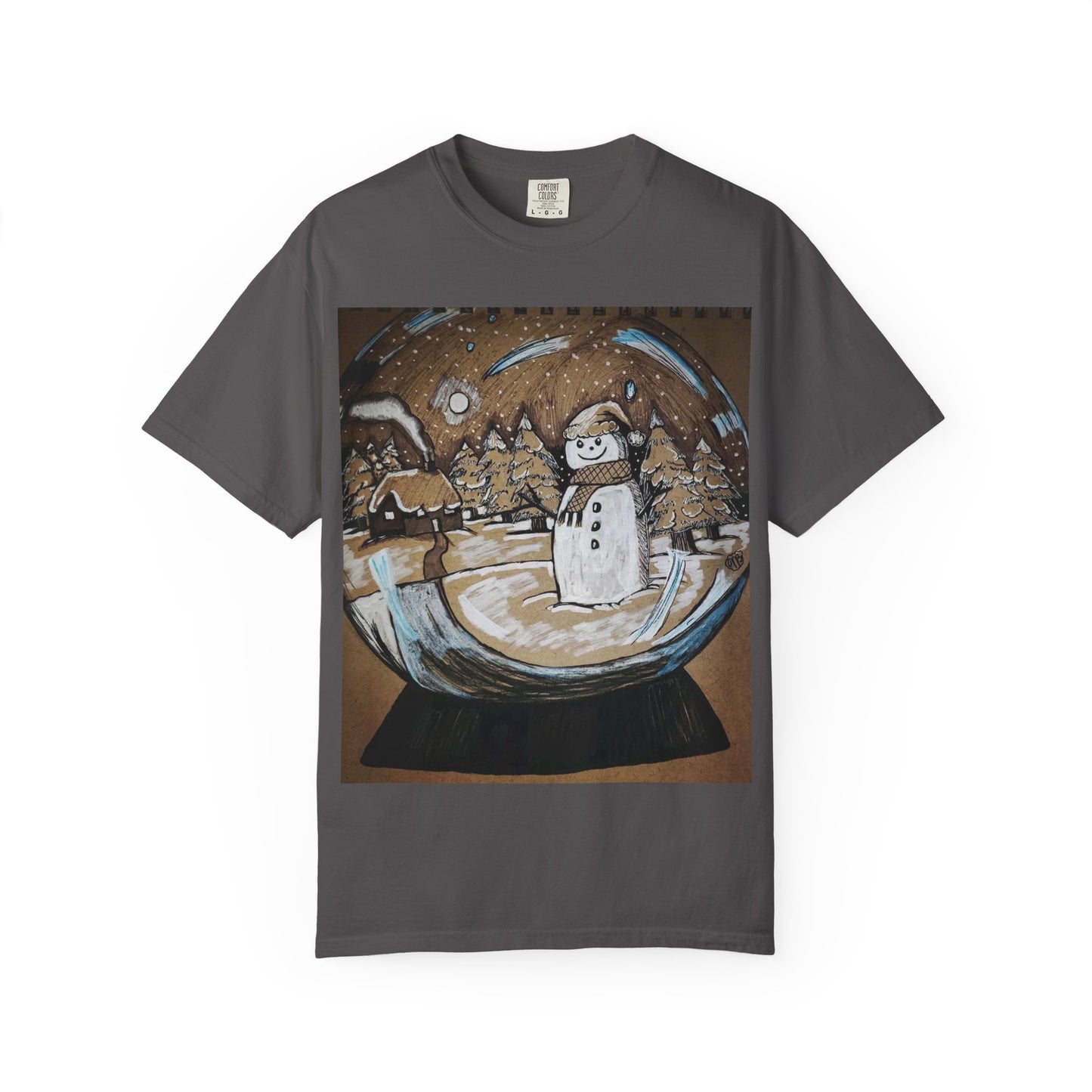 Snow Globe T-Shirt, Cozy Winter Apparel, Holiday Gift, Unisex Tee, Christmas, Snowman Design