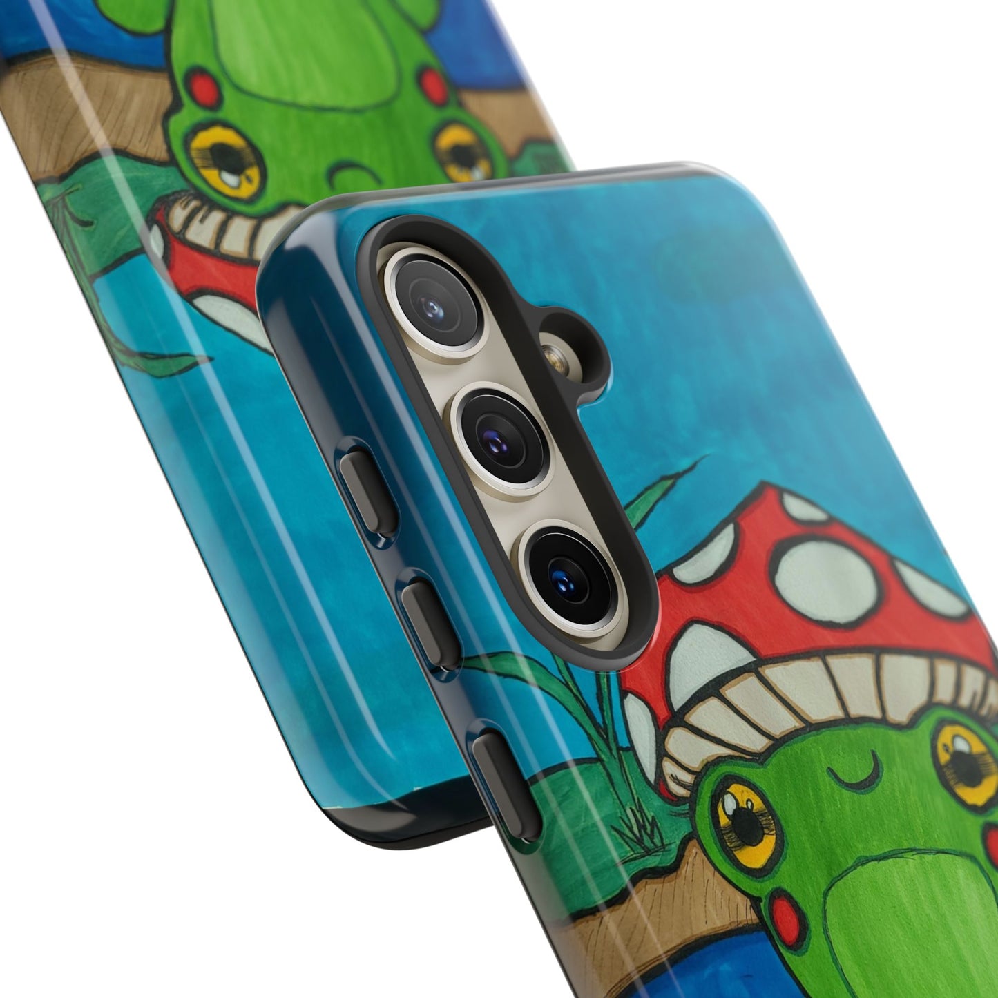 Frog Design Phone Case - Cute Nature Lover Gift, Green Frog Tough Cases for Dog Lovers, Kids, Birthday, Eco-Friendly Gift