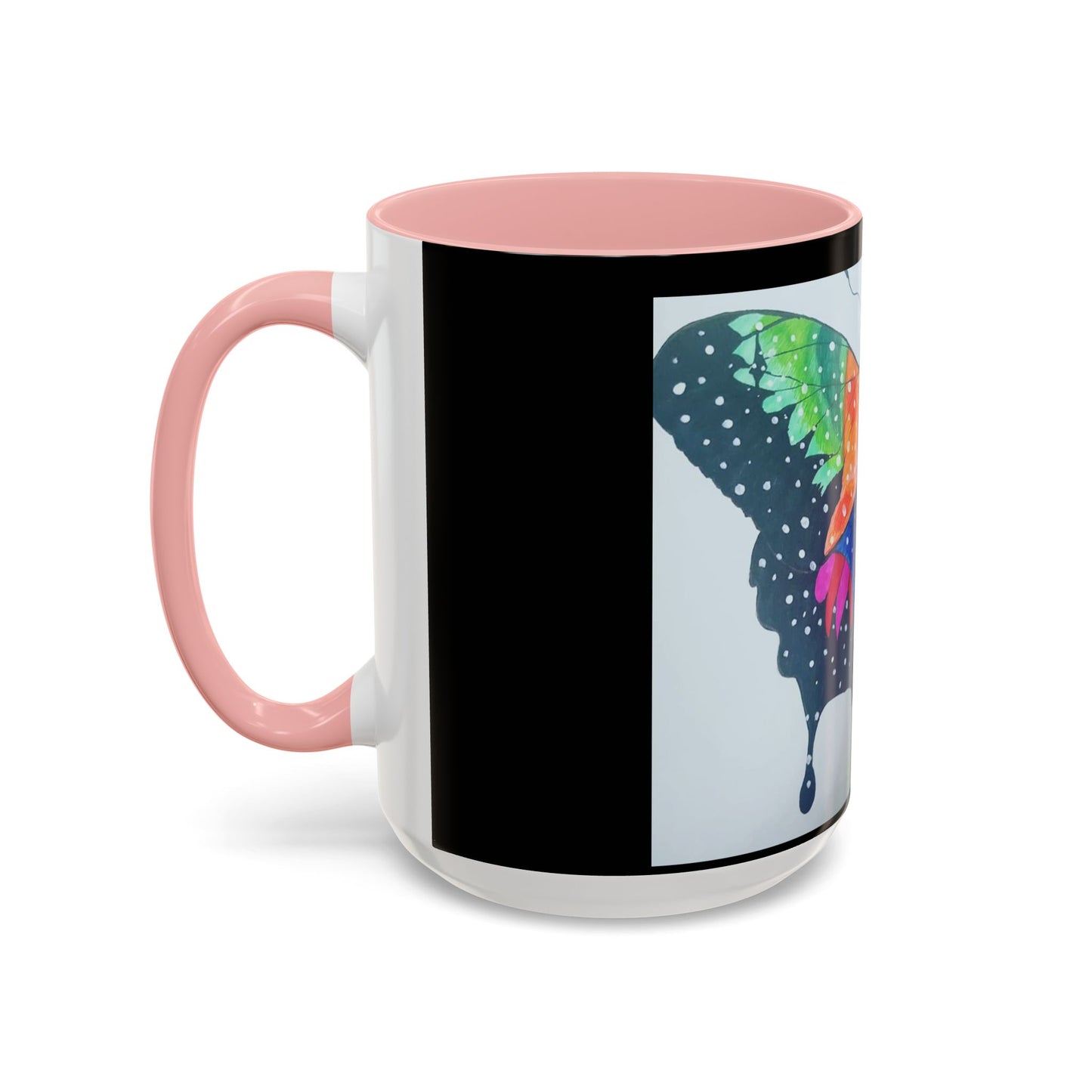 Colorful Butterfly Accent Coffee Mug, Inspirational Gift for Nature Lovers, Artistic Ceramic Cup, Perfect for Home & Office