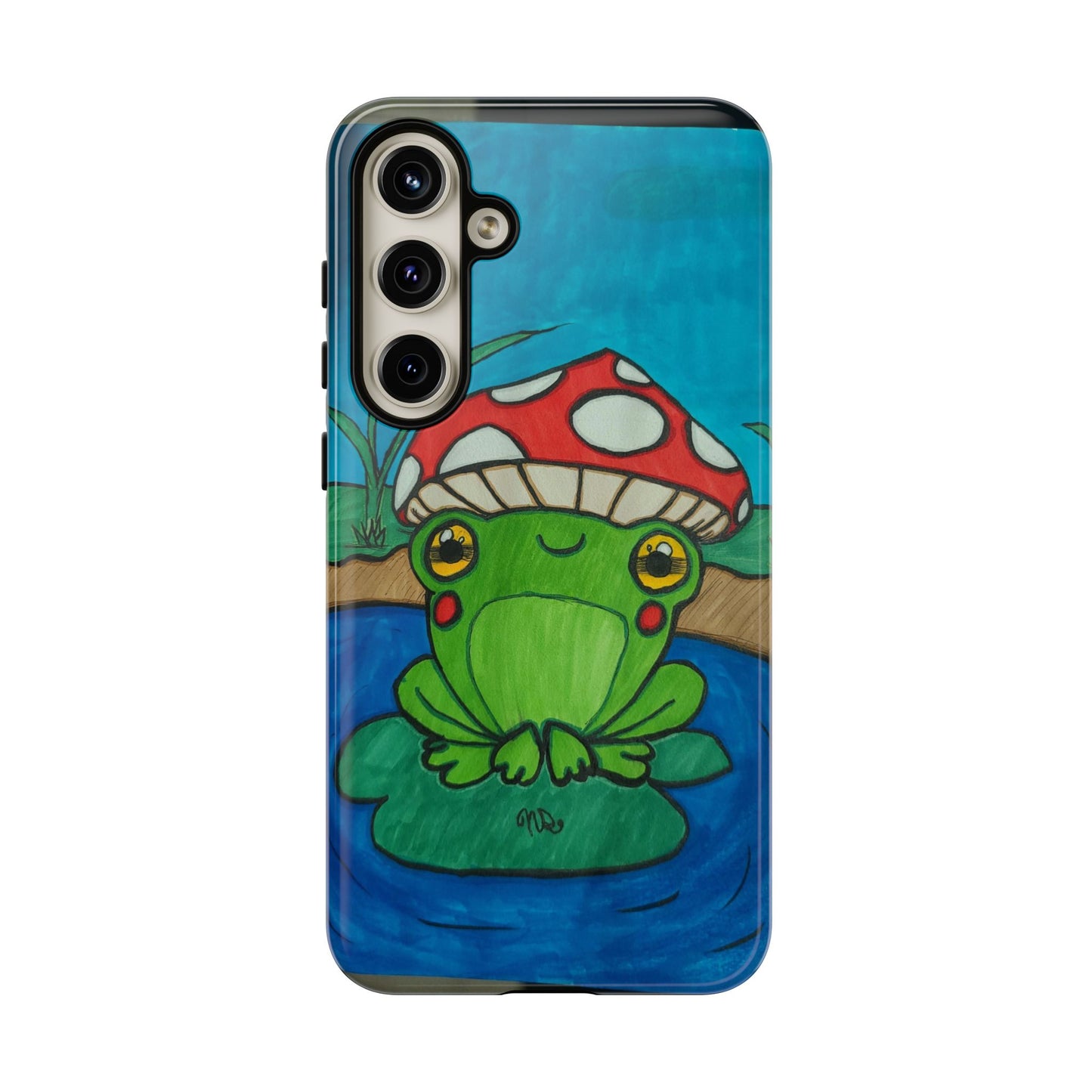 Frog Design Phone Case - Cute Nature Lover Gift, Green Frog Tough Cases for Dog Lovers, Kids, Birthday, Eco-Friendly Gift