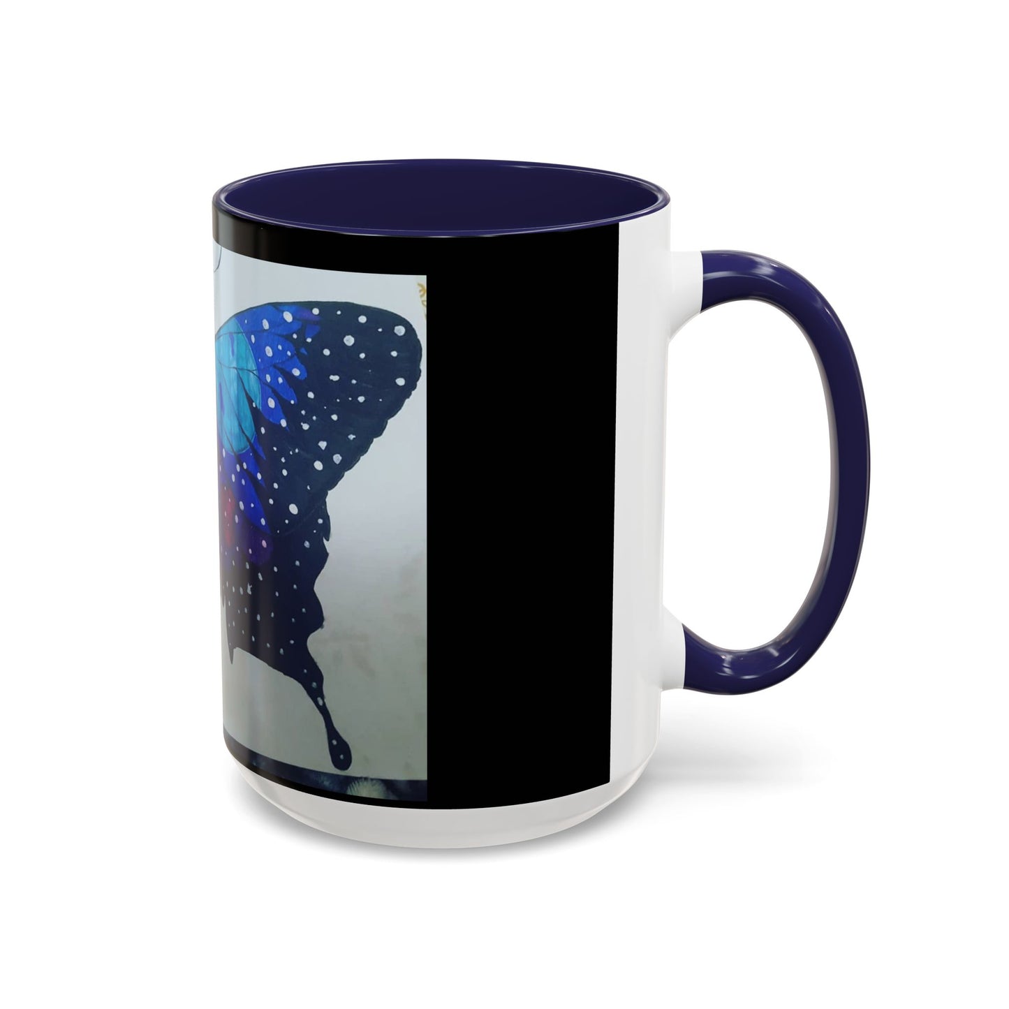 Colorful Butterfly Accent Coffee Mug, Inspirational Gift for Nature Lovers, Artistic Ceramic Cup, Perfect for Home & Office