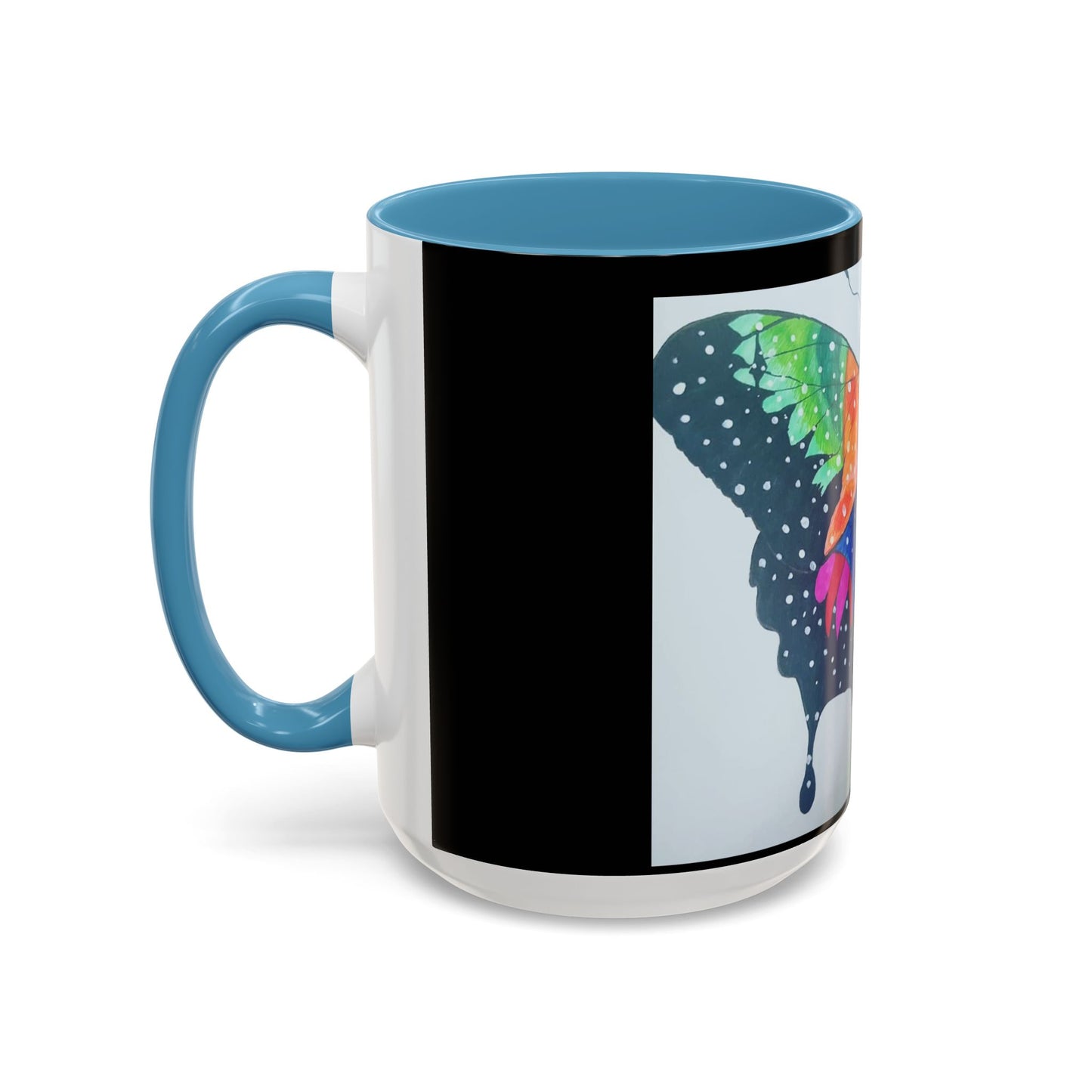 Colorful Butterfly Accent Coffee Mug, Inspirational Gift for Nature Lovers, Artistic Ceramic Cup, Perfect for Home & Office