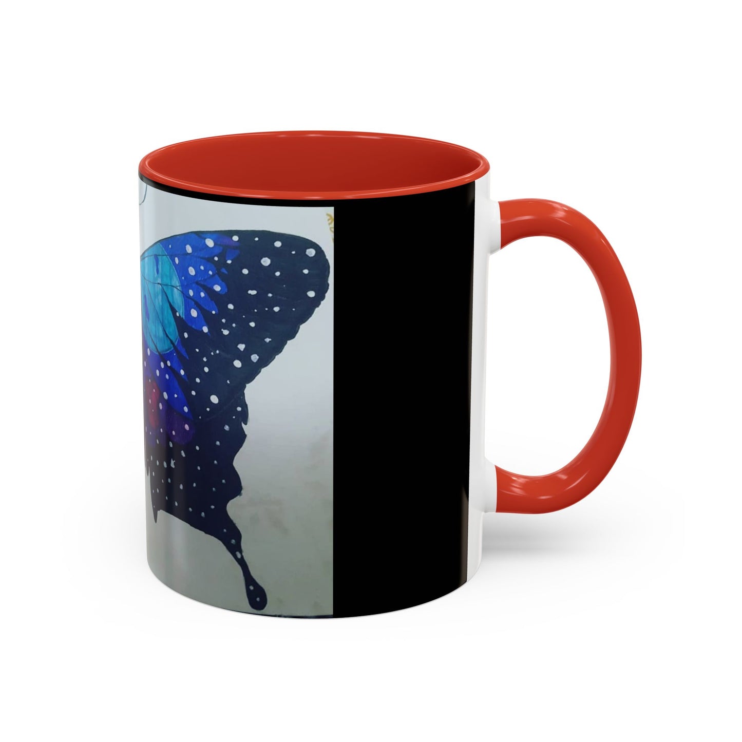 Colorful Butterfly Accent Coffee Mug, Inspirational Gift for Nature Lovers, Artistic Ceramic Cup, Perfect for Home & Office