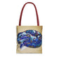 Vibrant Artistic Snake Tote Bag, Unique Eco-Friendly Bag, Perfect for Shopping, Beach, Travel, Art Lovers Gift