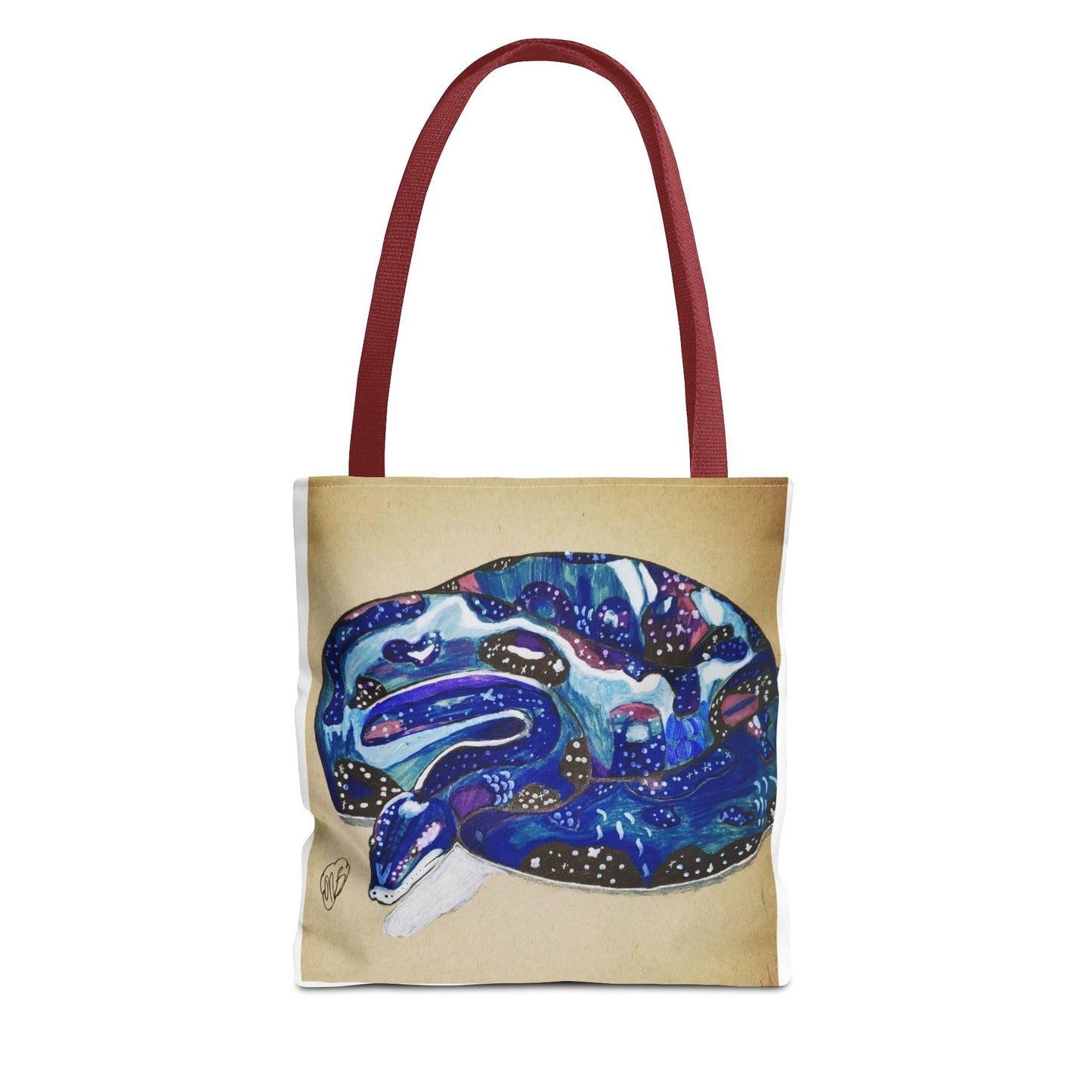 Vibrant Artistic Snake Tote Bag, Unique Eco-Friendly Bag, Perfect for Shopping, Beach, Travel, Art Lovers Gift
