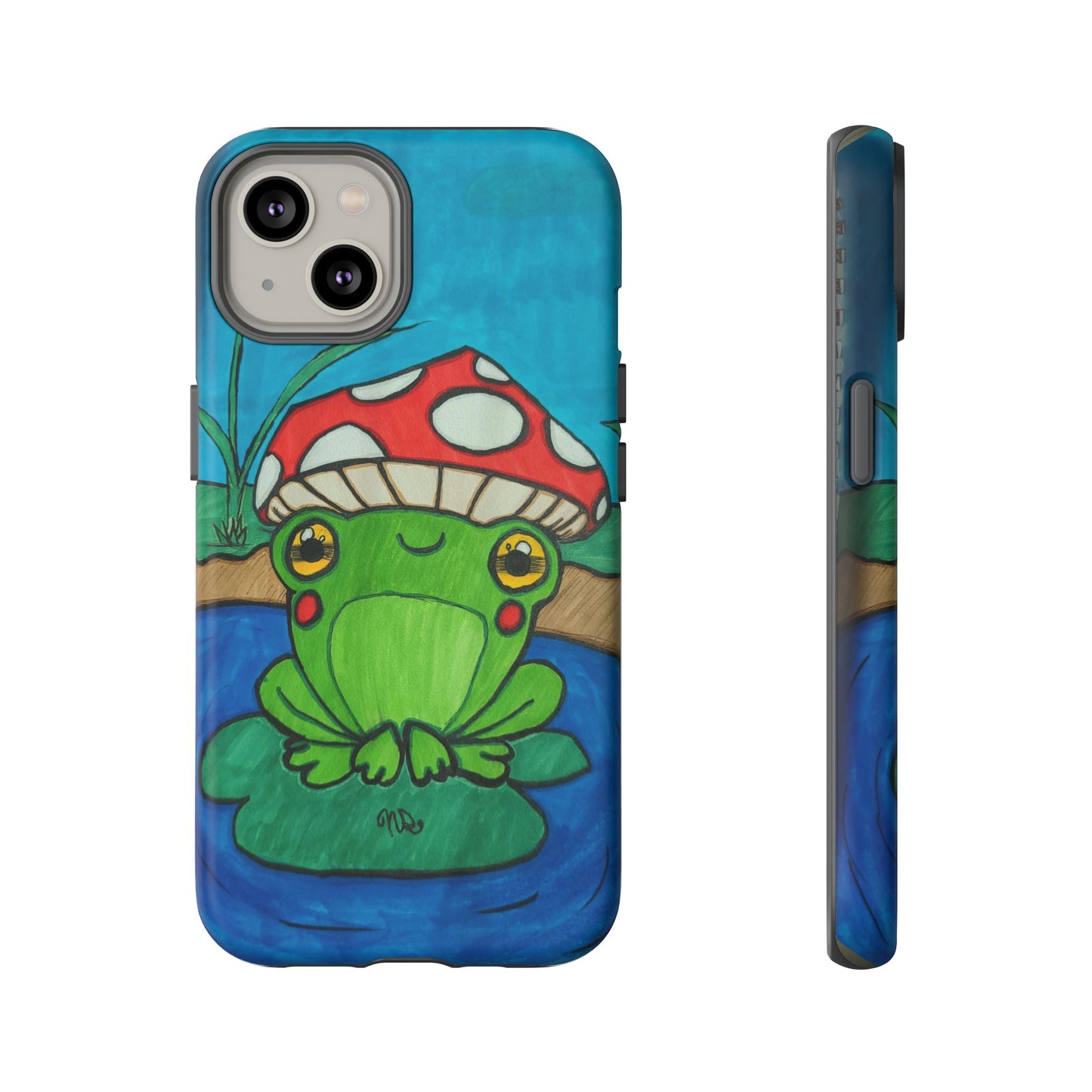 Frog Design Phone Case - Cute Nature Lover Gift, Green Frog Tough Cases for Dog Lovers, Kids, Birthday, Eco-Friendly Gift