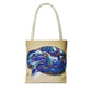Vibrant Artistic Snake Tote Bag, Unique Eco-Friendly Bag, Perfect for Shopping, Beach, Travel, Art Lovers Gift