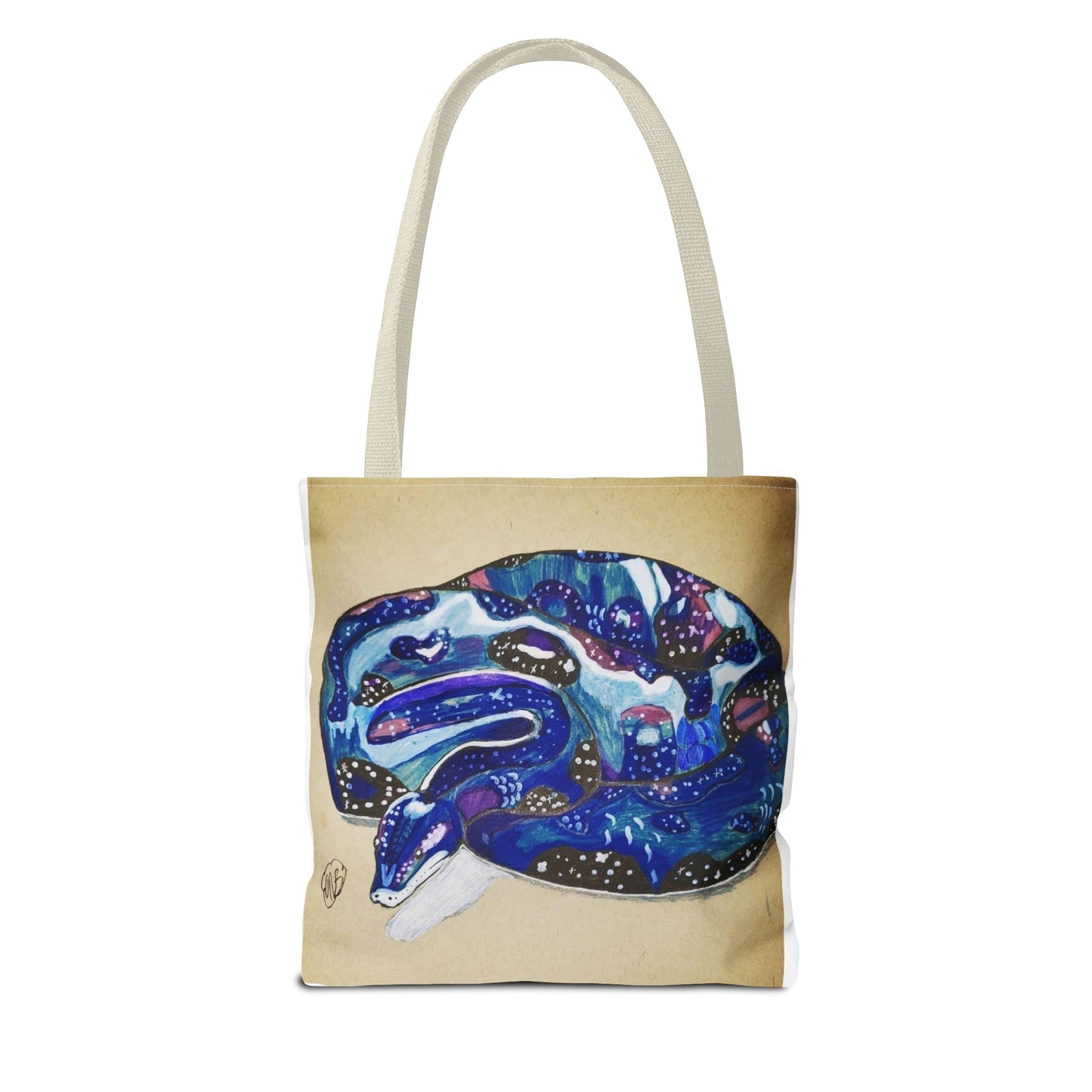 Vibrant Artistic Snake Tote Bag, Unique Eco-Friendly Bag, Perfect for Shopping, Beach, Travel, Art Lovers Gift
