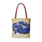 Vibrant Artistic Snake Tote Bag, Unique Eco-Friendly Bag, Perfect for Shopping, Beach, Travel, Art Lovers Gift