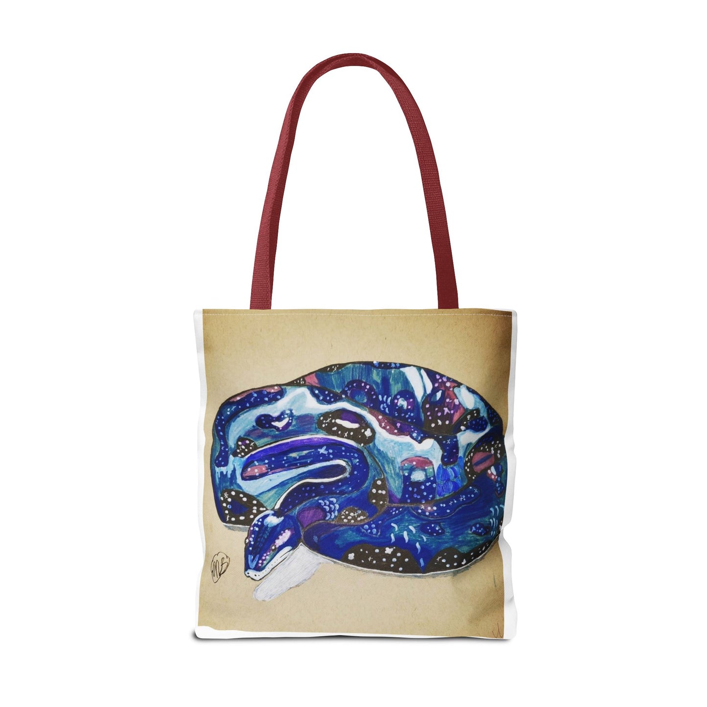 Vibrant Artistic Snake Tote Bag, Unique Eco-Friendly Bag, Perfect for Shopping, Beach, Travel, Art Lovers Gift