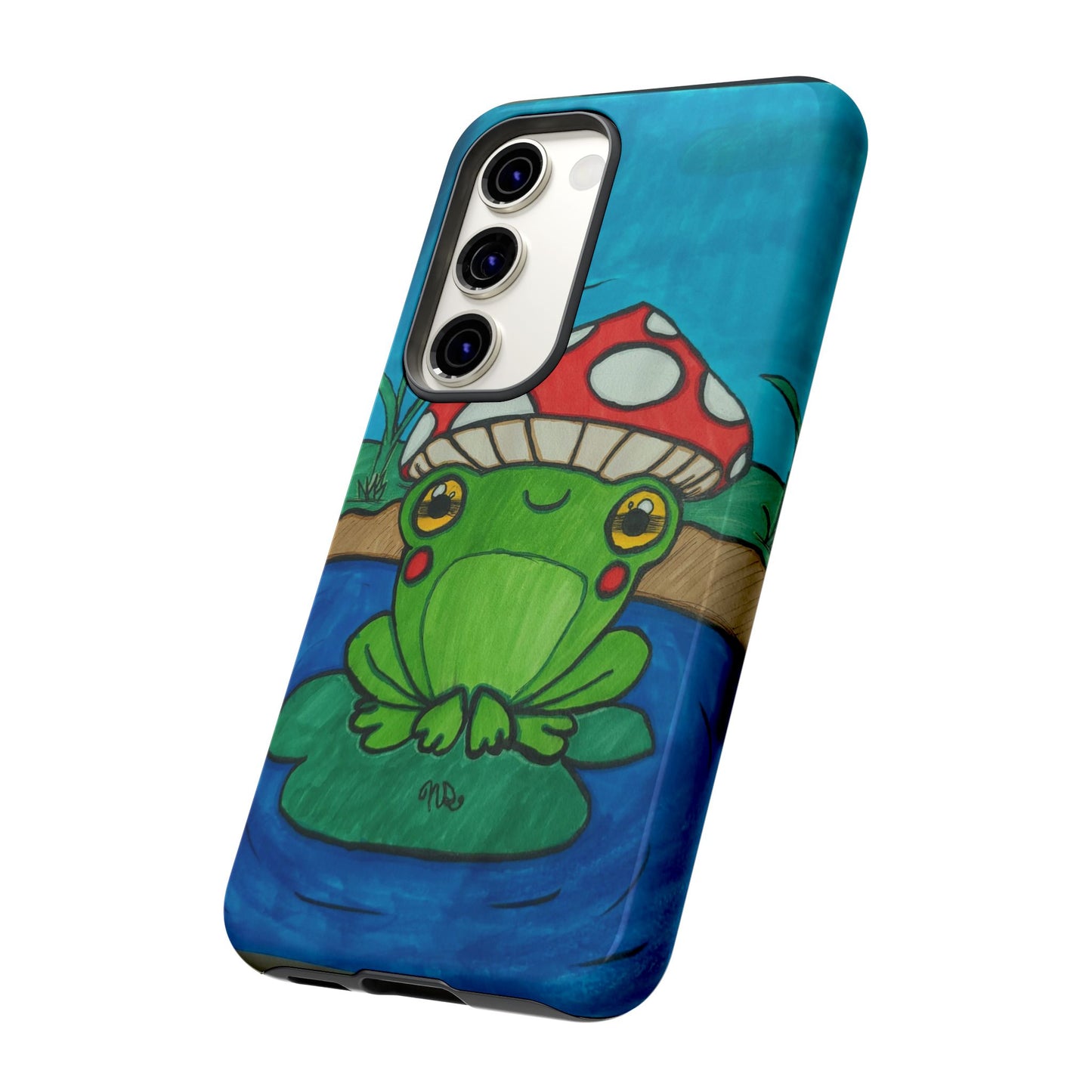 Frog Design Phone Case - Cute Nature Lover Gift, Green Frog Tough Cases for Dog Lovers, Kids, Birthday, Eco-Friendly Gift