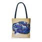 Vibrant Artistic Snake Tote Bag, Unique Eco-Friendly Bag, Perfect for Shopping, Beach, Travel, Art Lovers Gift