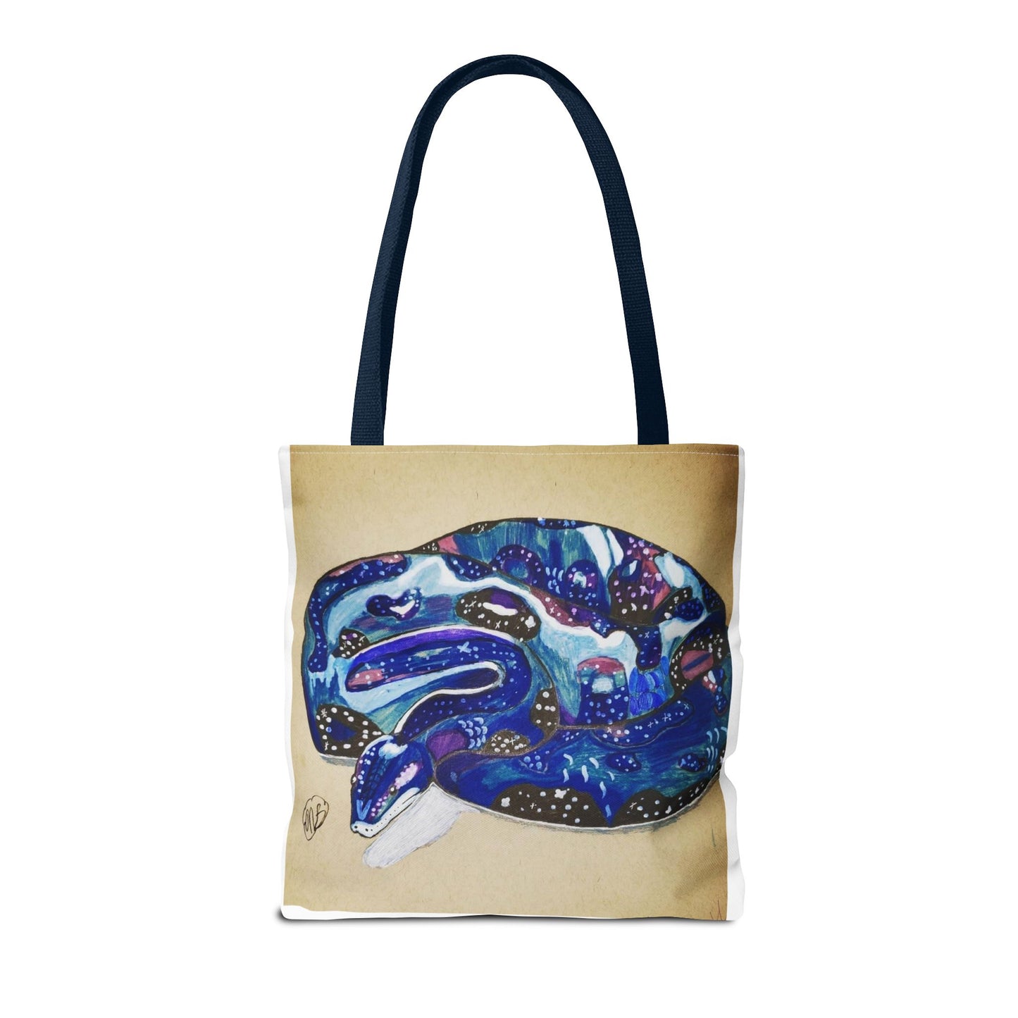 Vibrant Artistic Snake Tote Bag, Unique Eco-Friendly Bag, Perfect for Shopping, Beach, Travel, Art Lovers Gift