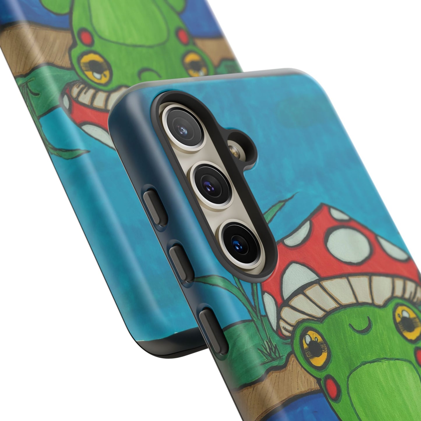 Frog Design Phone Case - Cute Nature Lover Gift, Green Frog Tough Cases for Dog Lovers, Kids, Birthday, Eco-Friendly Gift