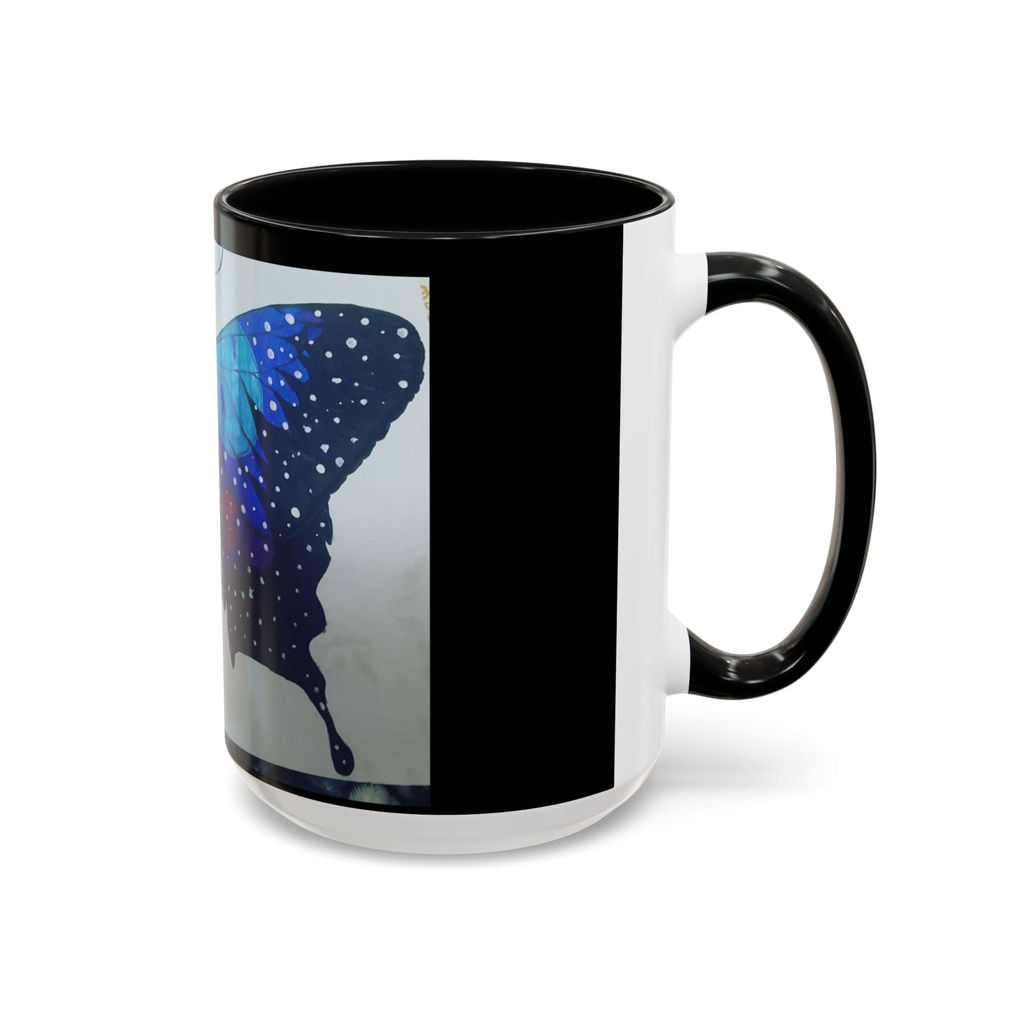 Colorful Butterfly Accent Coffee Mug, Inspirational Gift for Nature Lovers, Artistic Ceramic Cup, Perfect for Home & Office