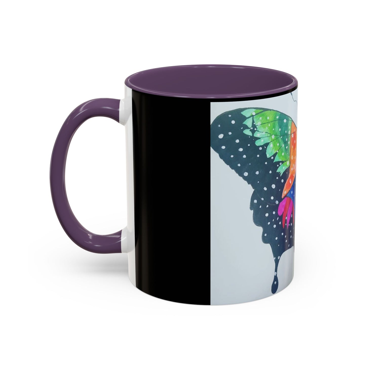 Colorful Butterfly Accent Coffee Mug, Inspirational Gift for Nature Lovers, Artistic Ceramic Cup, Perfect for Home & Office