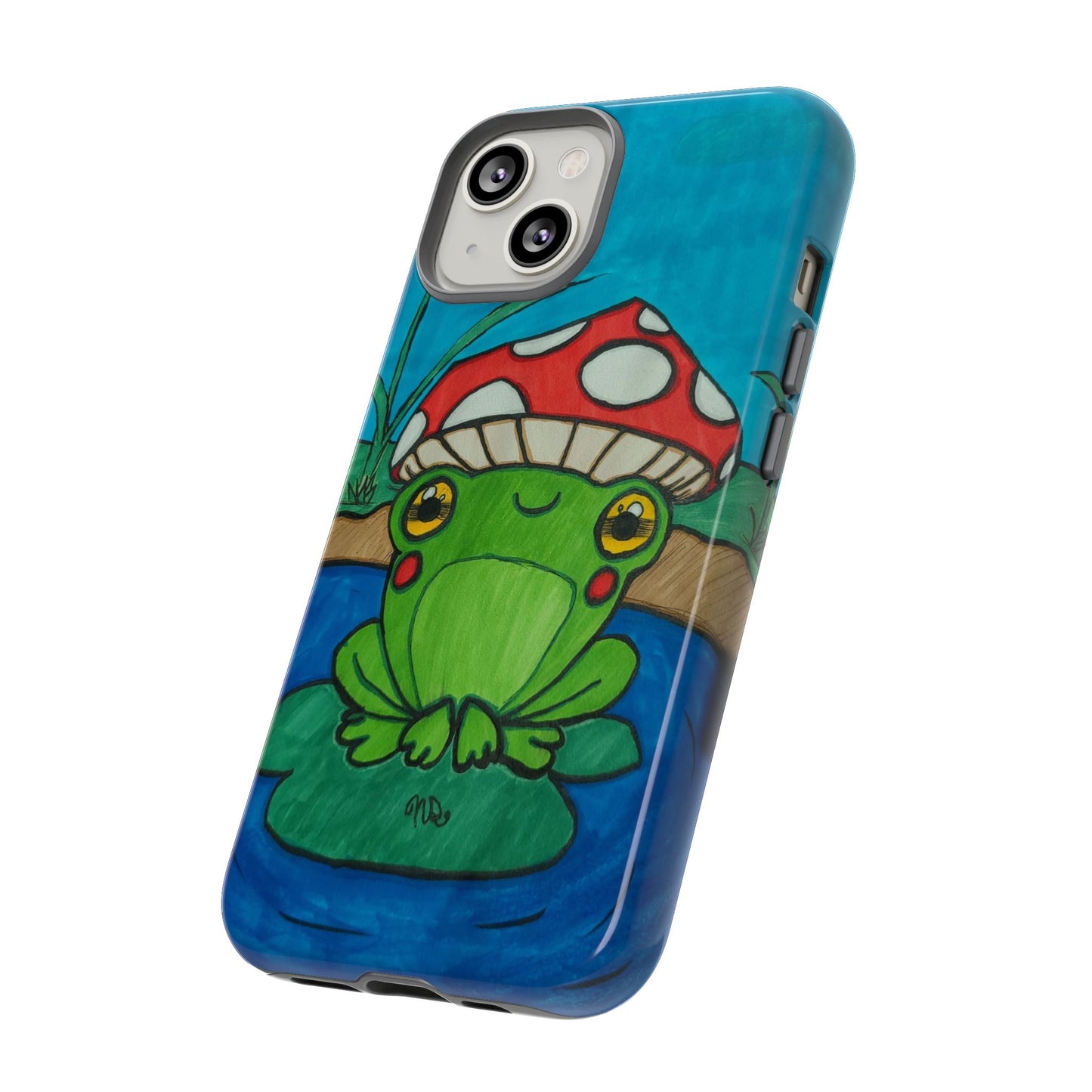 Frog Design Phone Case - Cute Nature Lover Gift, Green Frog Tough Cases for Dog Lovers, Kids, Birthday, Eco-Friendly Gift