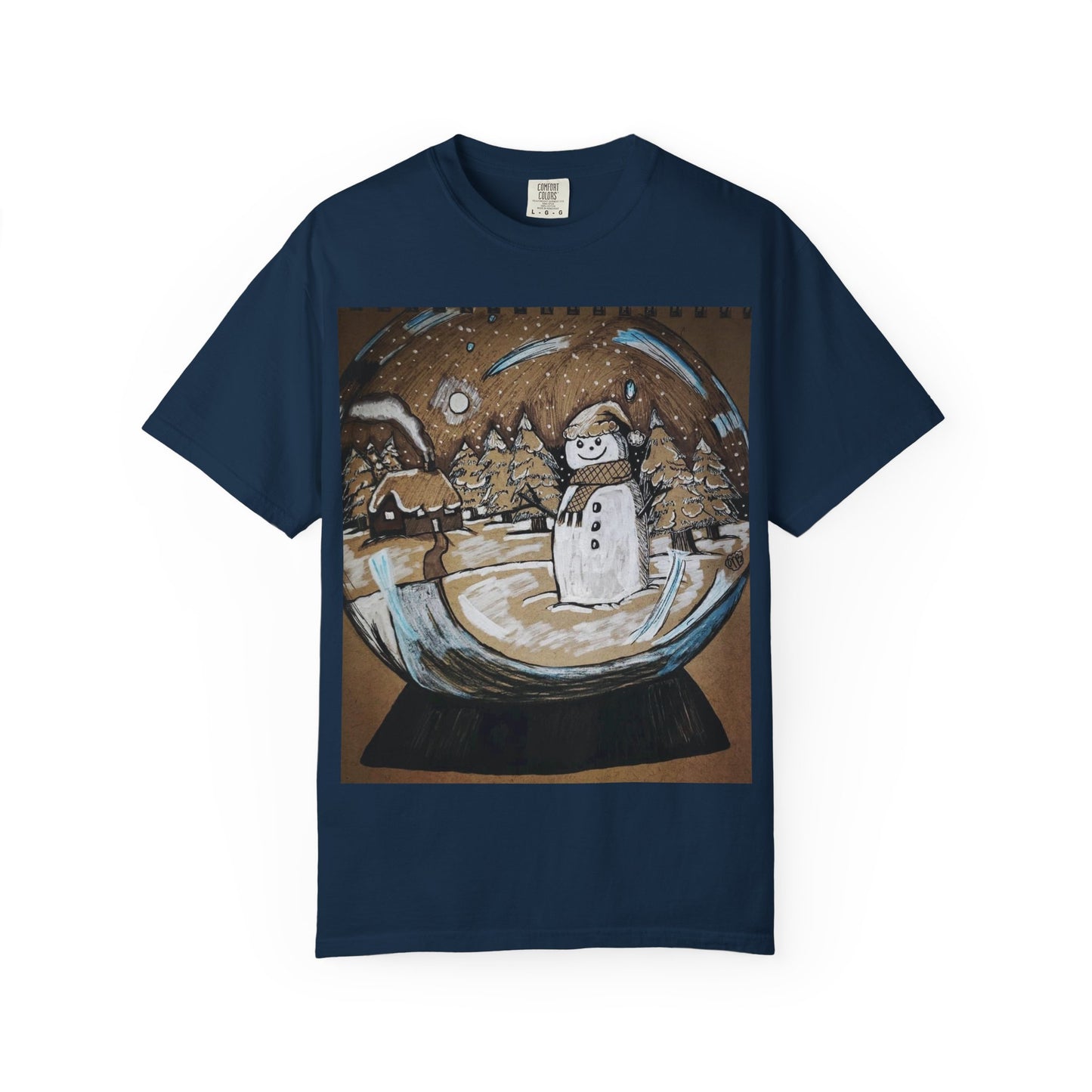 Snow Globe T-Shirt, Cozy Winter Apparel, Holiday Gift, Unisex Tee, Christmas, Snowman Design