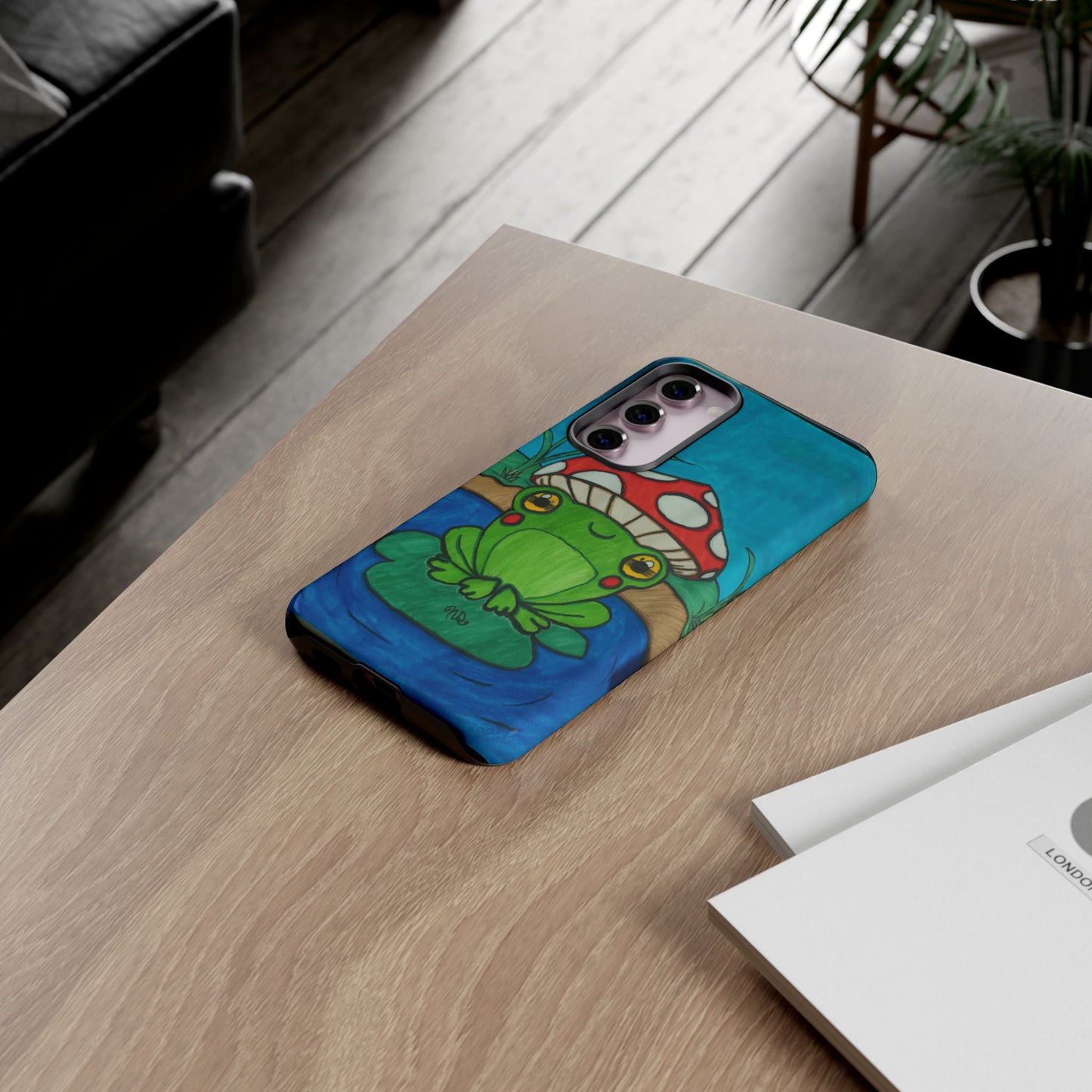Frog Design Phone Case - Cute Nature Lover Gift, Green Frog Tough Cases for Dog Lovers, Kids, Birthday, Eco-Friendly Gift