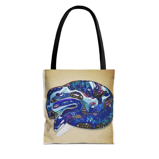 Vibrant Artistic Snake Tote Bag, Unique Eco-Friendly Bag, Perfect for Shopping, Beach, Travel, Art Lovers Gift