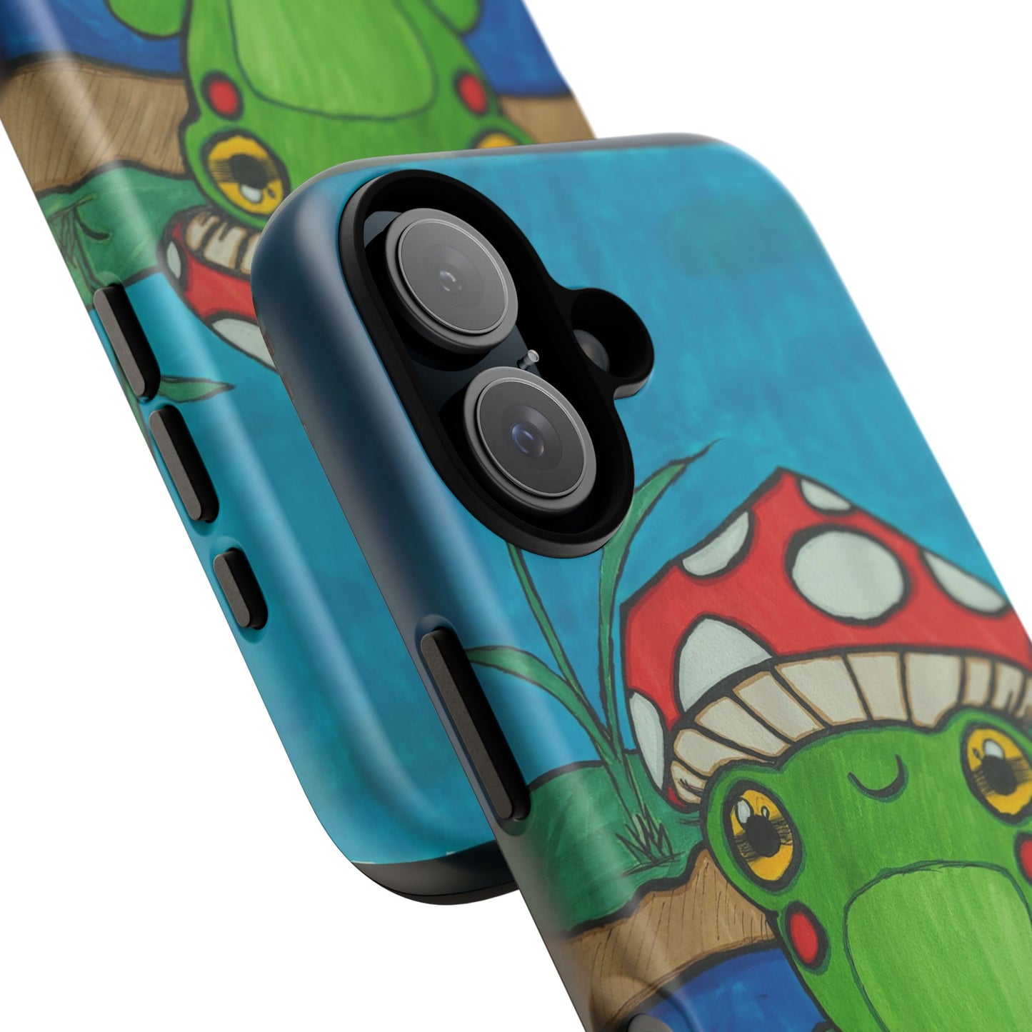 Frog Design Phone Case - Cute Nature Lover Gift, Green Frog Tough Cases for Dog Lovers, Kids, Birthday, Eco-Friendly Gift