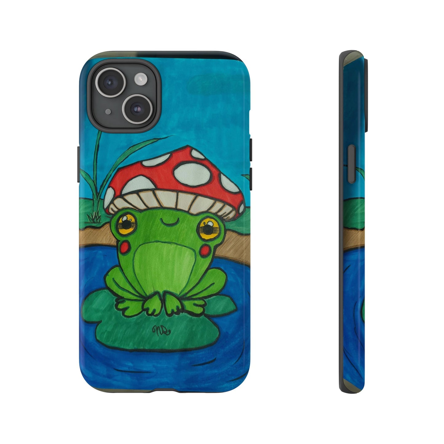 Frog Design Phone Case - Cute Nature Lover Gift, Green Frog Tough Cases for Dog Lovers, Kids, Birthday, Eco-Friendly Gift