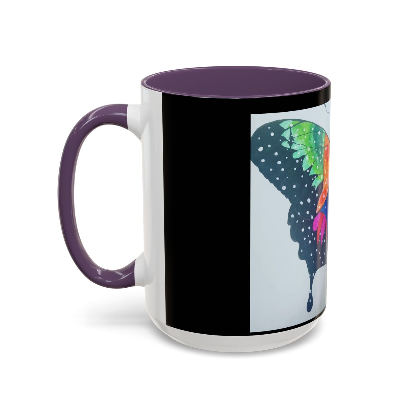 Colorful Butterfly Accent Coffee Mug, Inspirational Gift for Nature Lovers, Artistic Ceramic Cup, Perfect for Home & Office