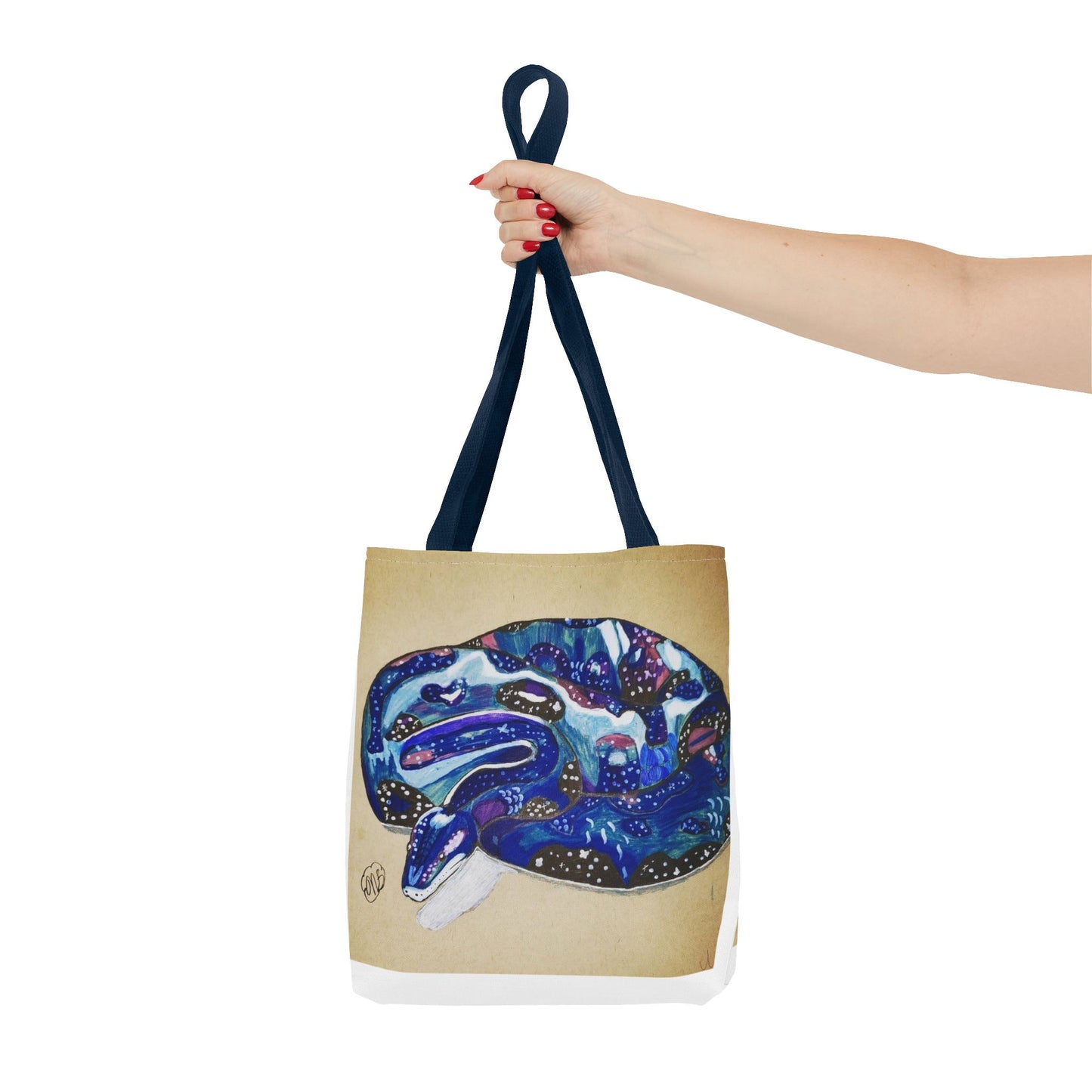 Vibrant Artistic Snake Tote Bag, Unique Eco-Friendly Bag, Perfect for Shopping, Beach, Travel, Art Lovers Gift