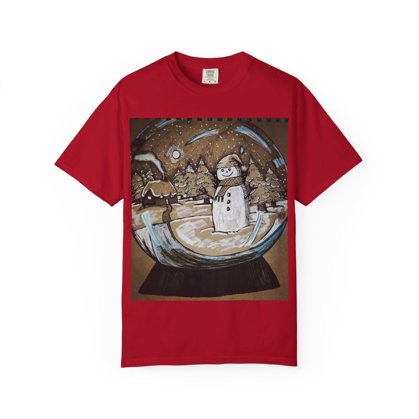 Snow Globe T-Shirt, Cozy Winter Apparel, Holiday Gift, Unisex Tee, Christmas, Snowman Design
