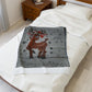 Cozy Christmas Plush Blanket, Holiday Gift, Winter Decor, Reindeer Design, Warm Throw, Merry Christmas Blanket