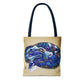 Vibrant Artistic Snake Tote Bag, Unique Eco-Friendly Bag, Perfect for Shopping, Beach, Travel, Art Lovers Gift