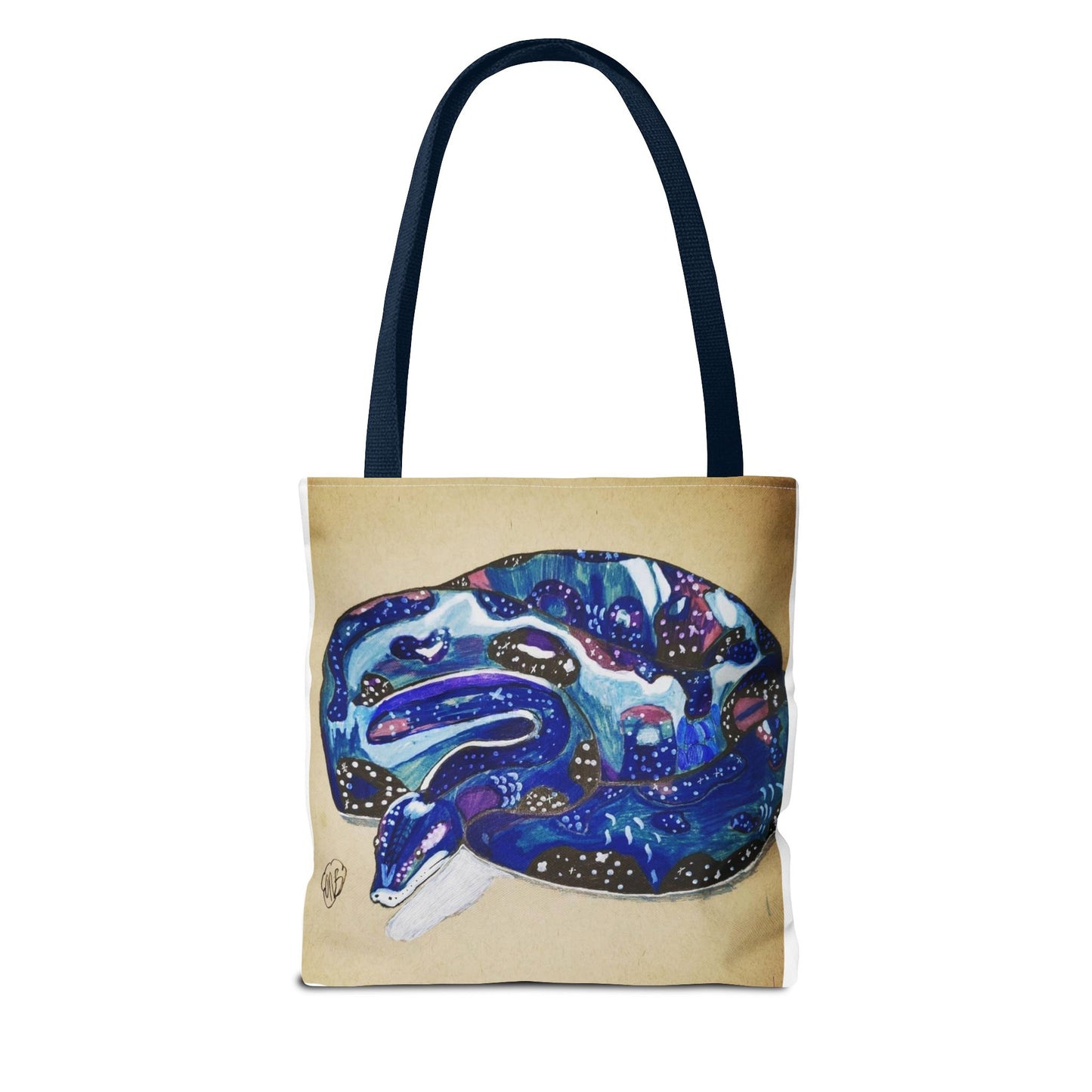 Vibrant Artistic Snake Tote Bag, Unique Eco-Friendly Bag, Perfect for Shopping, Beach, Travel, Art Lovers Gift