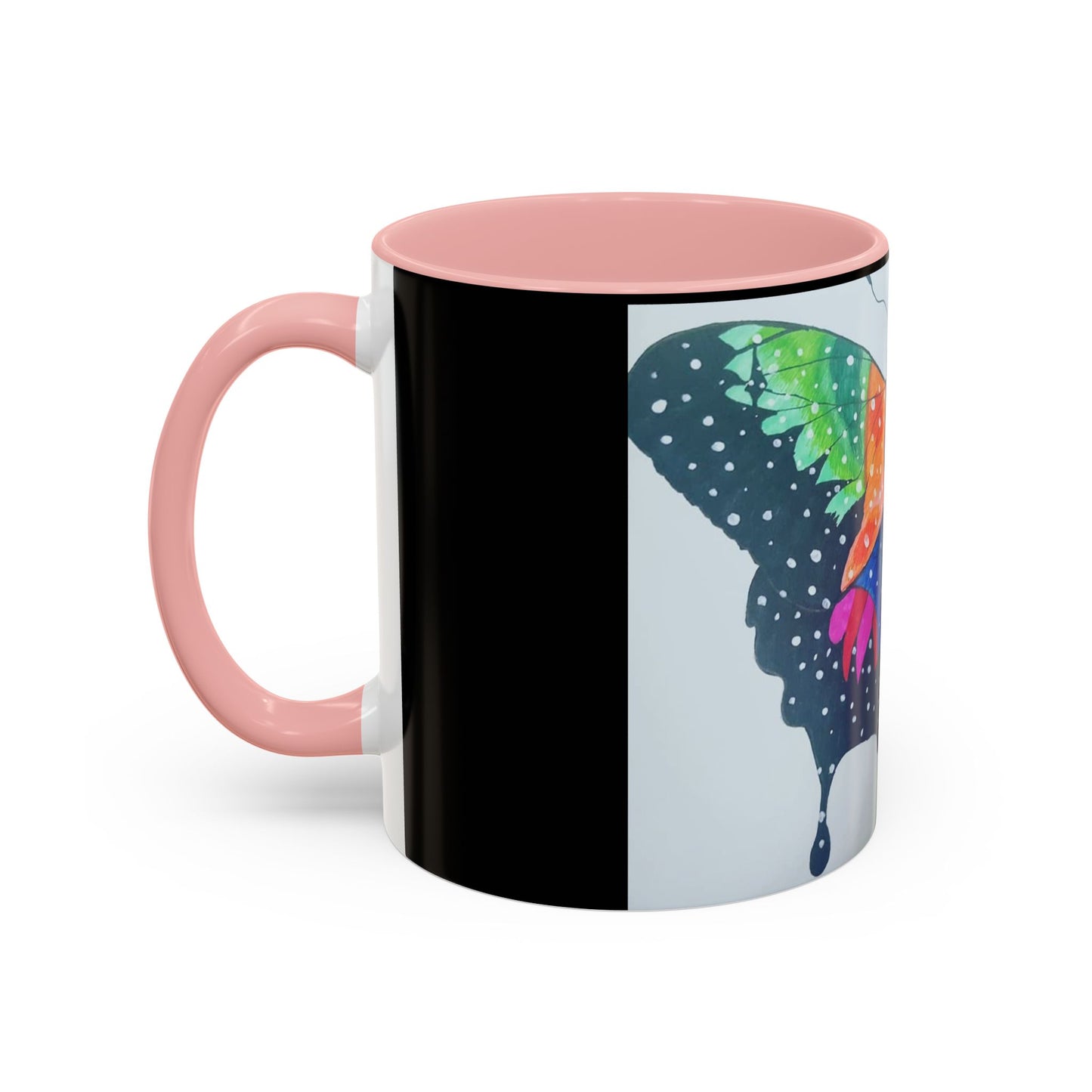 Colorful Butterfly Accent Coffee Mug, Inspirational Gift for Nature Lovers, Artistic Ceramic Cup, Perfect for Home & Office