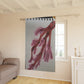 Elegant Floral Window Curtains, Modern Home Decor, Room Divider, Privacy Drapes, Spring Aesthetic, Hand-Painted Design