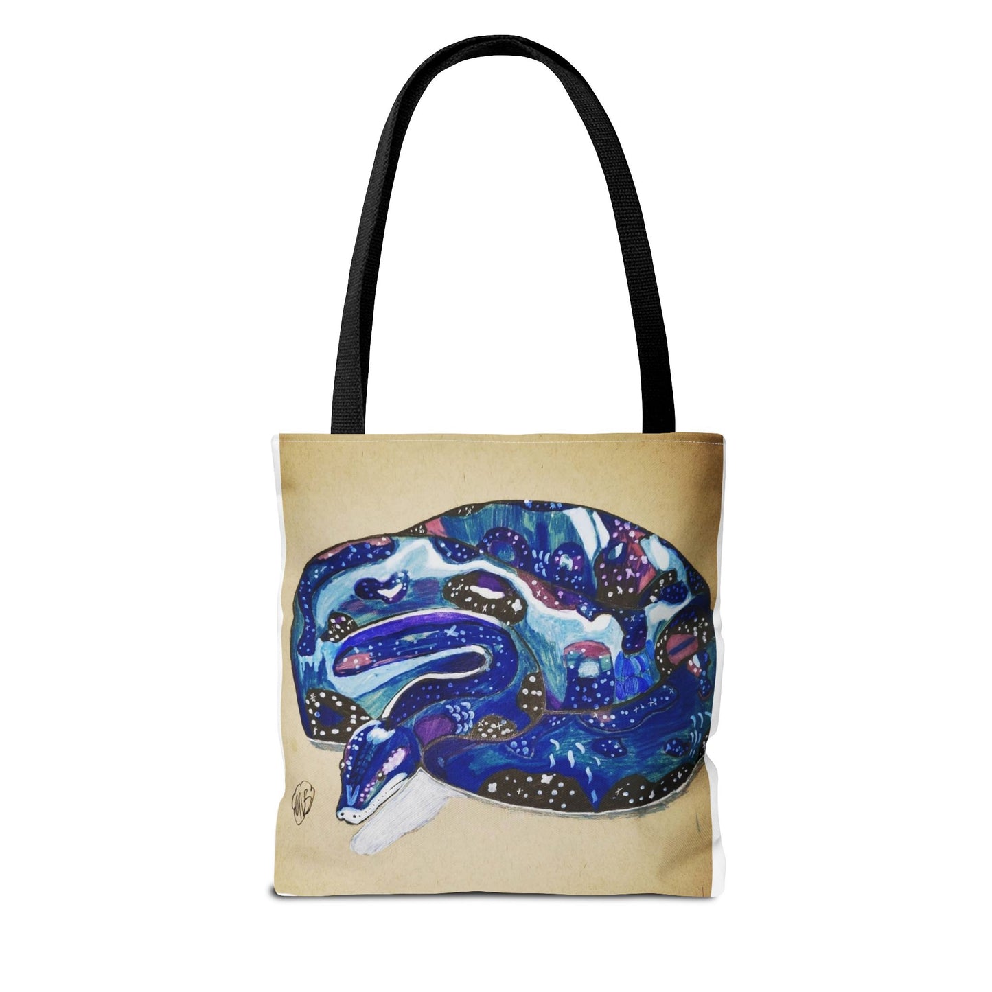 Vibrant Artistic Snake Tote Bag, Unique Eco-Friendly Bag, Perfect for Shopping, Beach, Travel, Art Lovers Gift