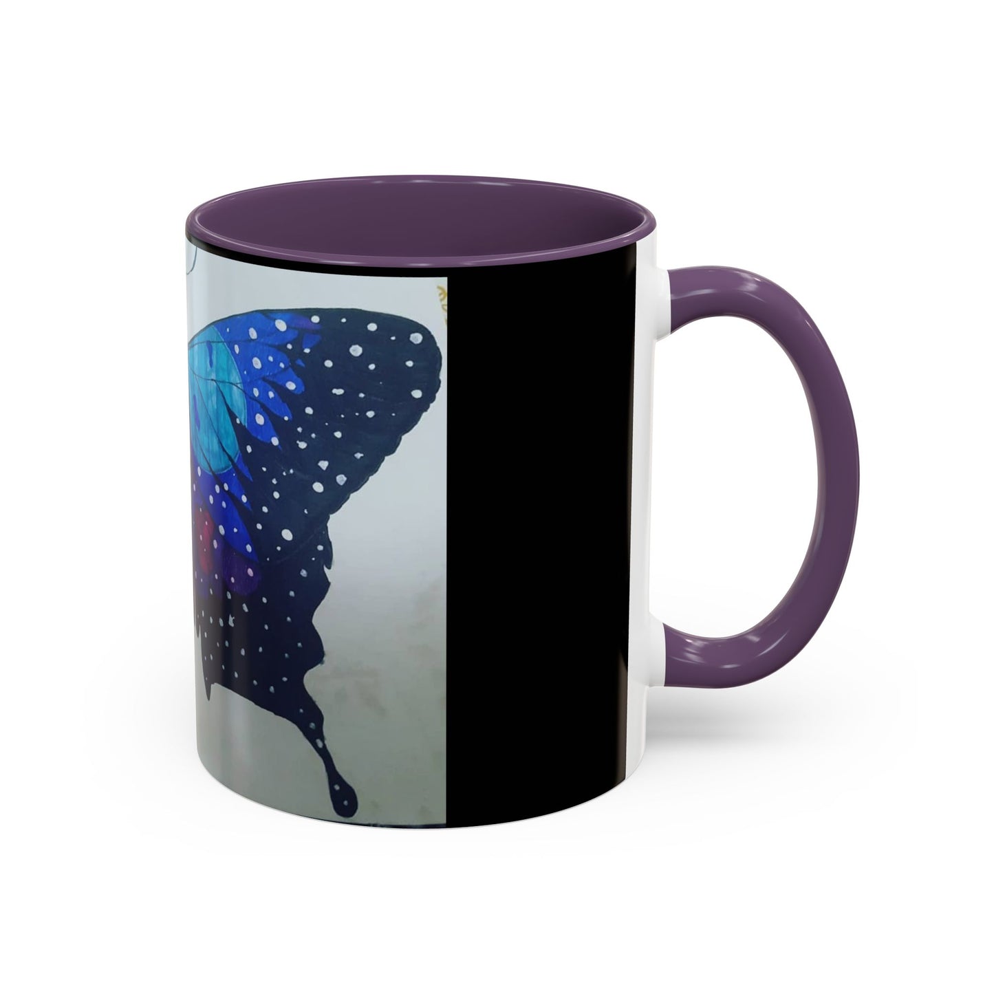 Colorful Butterfly Accent Coffee Mug, Inspirational Gift for Nature Lovers, Artistic Ceramic Cup, Perfect for Home & Office