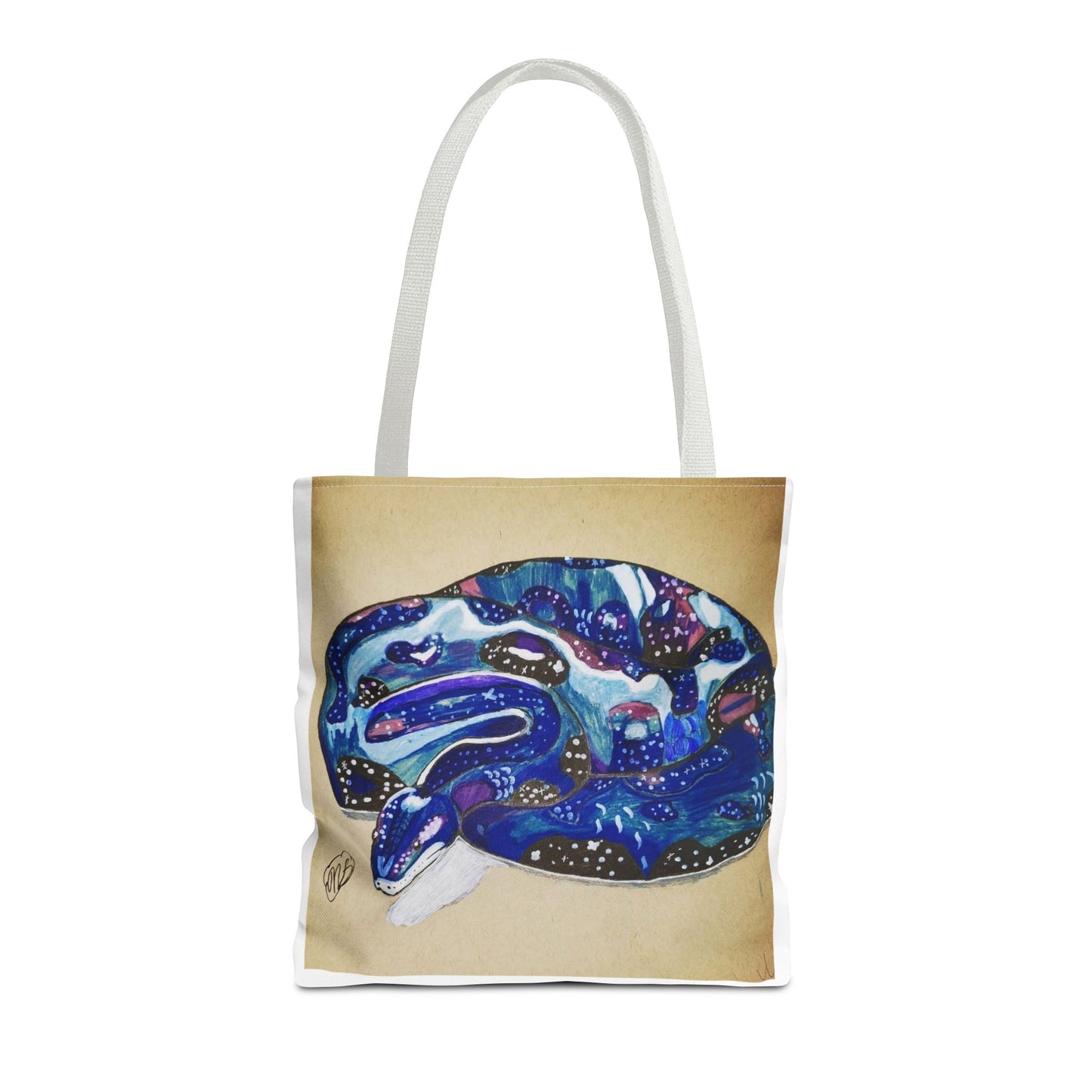 Vibrant Artistic Snake Tote Bag, Unique Eco-Friendly Bag, Perfect for Shopping, Beach, Travel, Art Lovers Gift