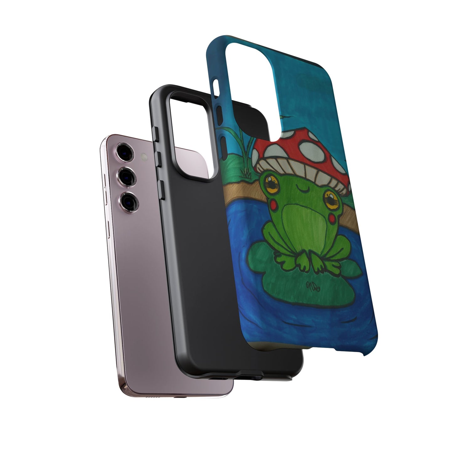 Frog Design Phone Case - Cute Nature Lover Gift, Green Frog Tough Cases for Dog Lovers, Kids, Birthday, Eco-Friendly Gift