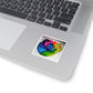 Vibrant Rose Kiss-Cut Stickers – Colorful Floral Decals for Laptop, Water Bottles, Scrapbooking, Art Projects, Gifts