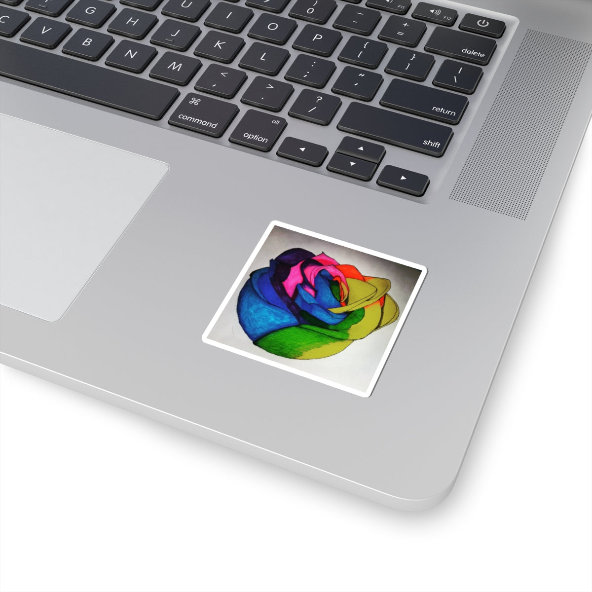 Vibrant Rose Kiss-Cut Stickers – Colorful Floral Decals for Laptop, Water Bottles, Scrapbooking, Art Projects, Gifts