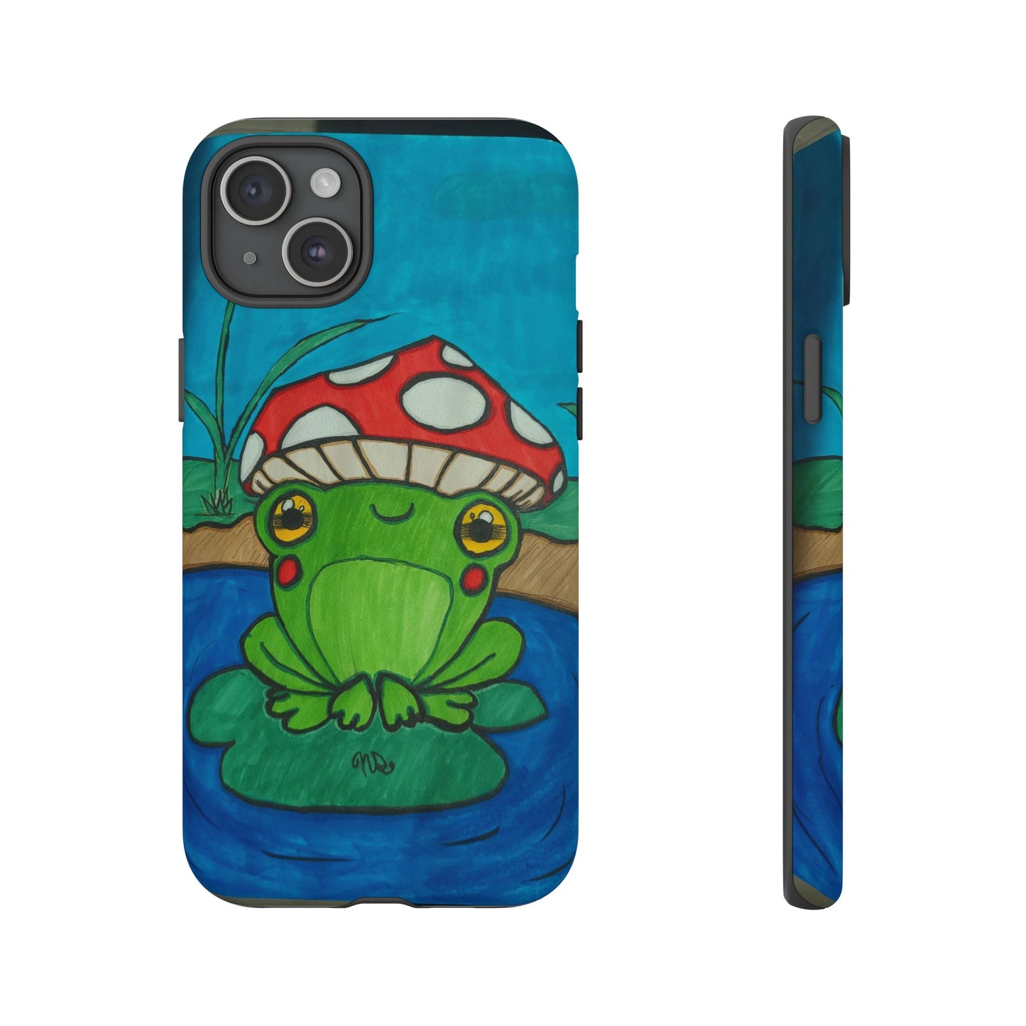 Frog Design Phone Case - Cute Nature Lover Gift, Green Frog Tough Cases for Dog Lovers, Kids, Birthday, Eco-Friendly Gift