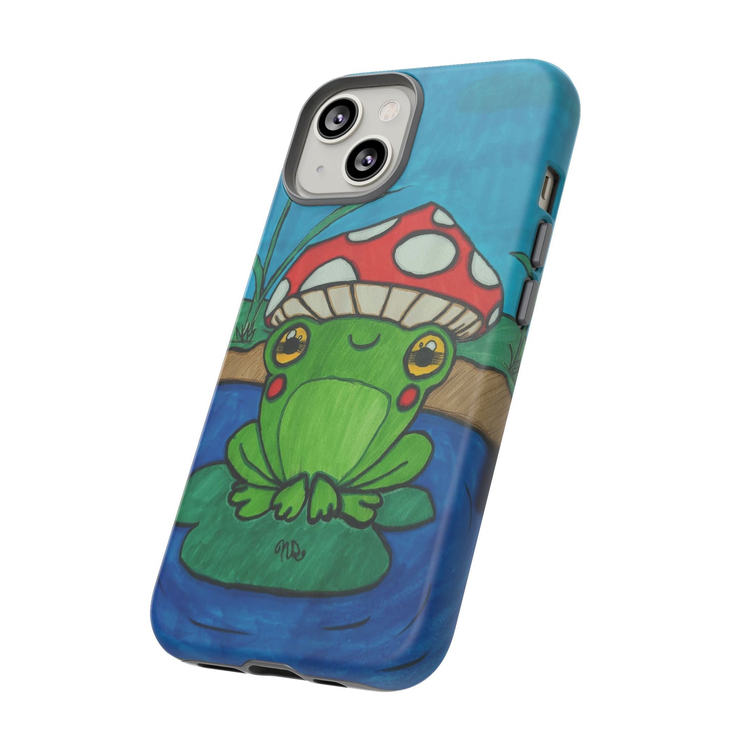 Frog Design Phone Case - Cute Nature Lover Gift, Green Frog Tough Cases for Dog Lovers, Kids, Birthday, Eco-Friendly Gift