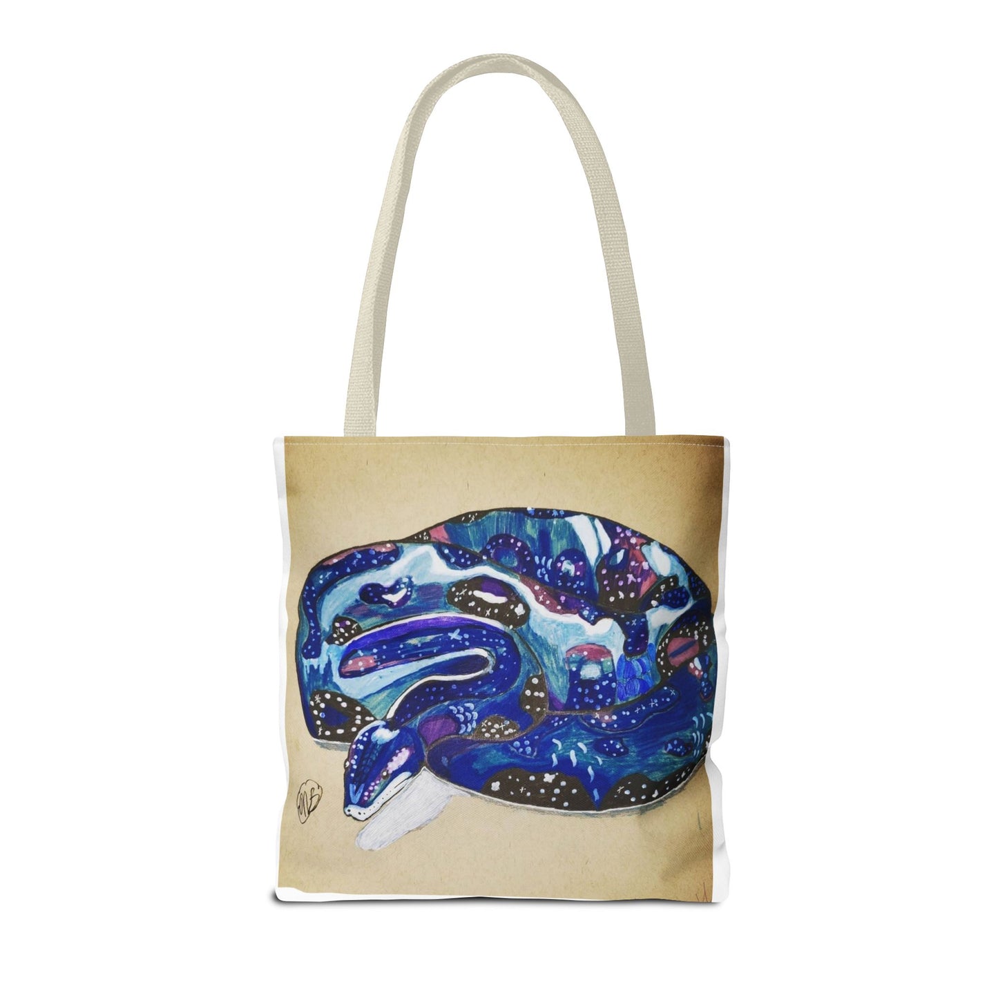 Vibrant Artistic Snake Tote Bag, Unique Eco-Friendly Bag, Perfect for Shopping, Beach, Travel, Art Lovers Gift