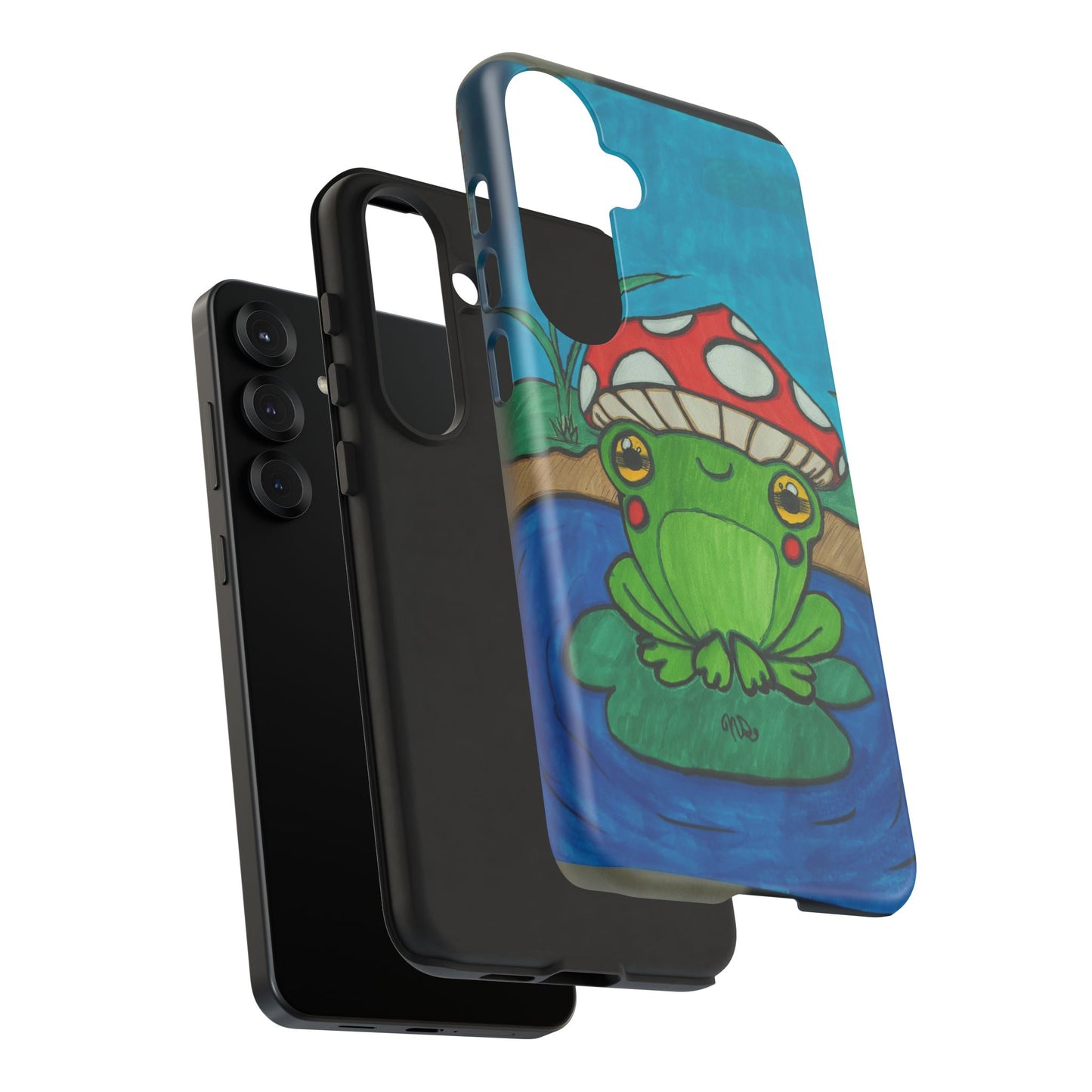 Frog Design Phone Case - Cute Nature Lover Gift, Green Frog Tough Cases for Dog Lovers, Kids, Birthday, Eco-Friendly Gift