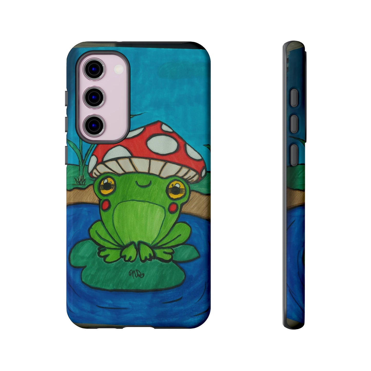 Frog Design Phone Case - Cute Nature Lover Gift, Green Frog Tough Cases for Dog Lovers, Kids, Birthday, Eco-Friendly Gift