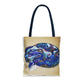 Vibrant Artistic Snake Tote Bag, Unique Eco-Friendly Bag, Perfect for Shopping, Beach, Travel, Art Lovers Gift