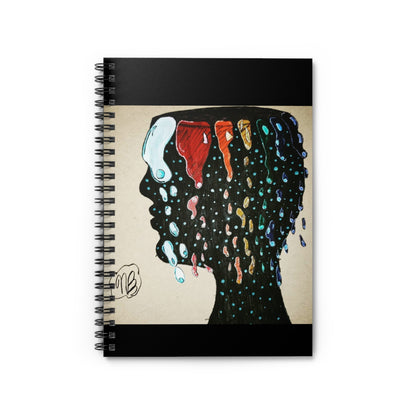Artistic Spiral Notebook - Ruled Lines, Creative Journal, Sketchbook, Gift for Students, Unique Artwork, Mindfulness