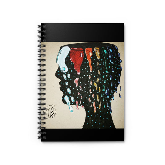Artistic Spiral Notebook - Ruled Lines, Creative Journal, Sketchbook, Gift for Students, Unique Artwork, Mindfulness
